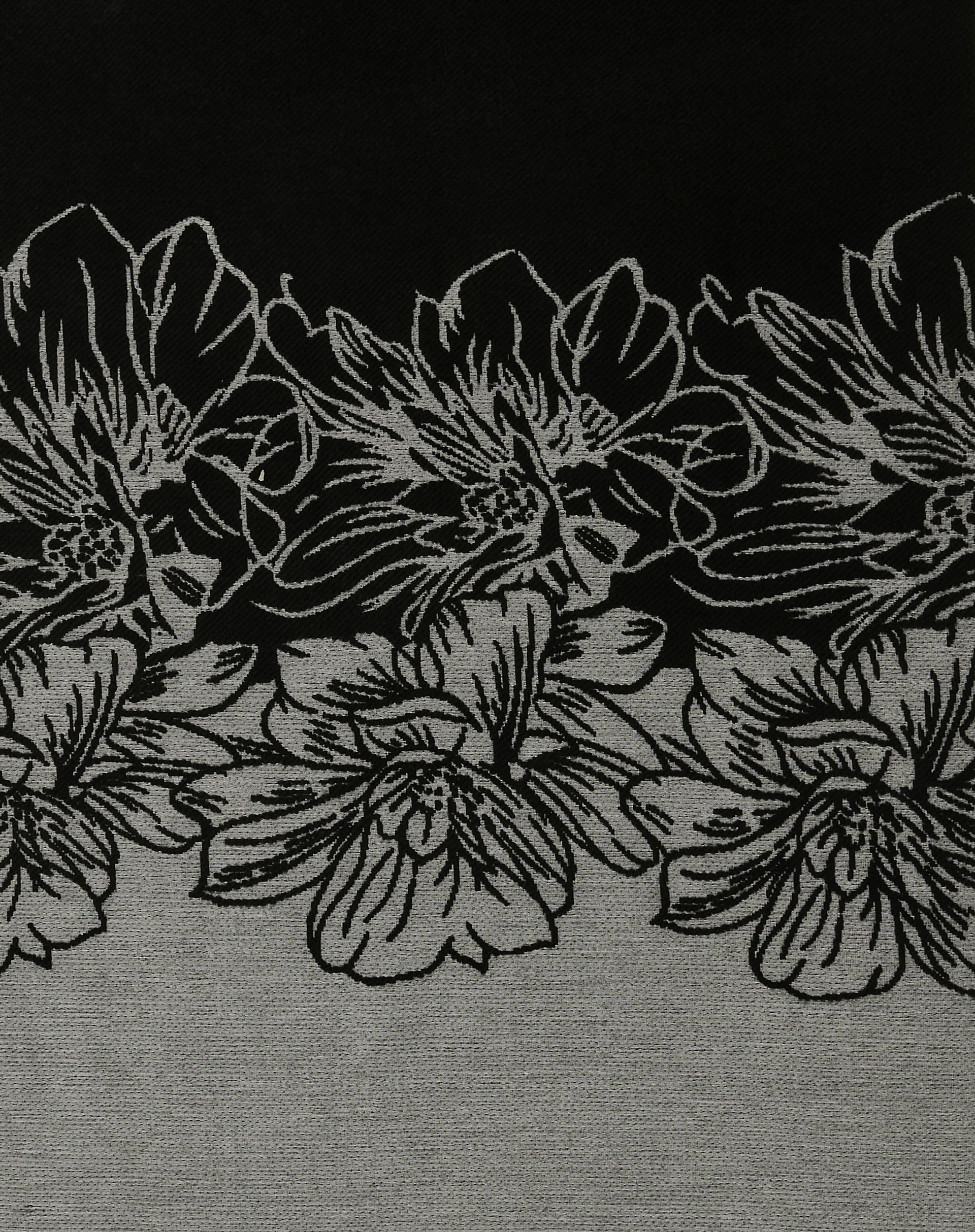Manila Grace Floral Scarf - BLACK - Manila Grace | Official Website