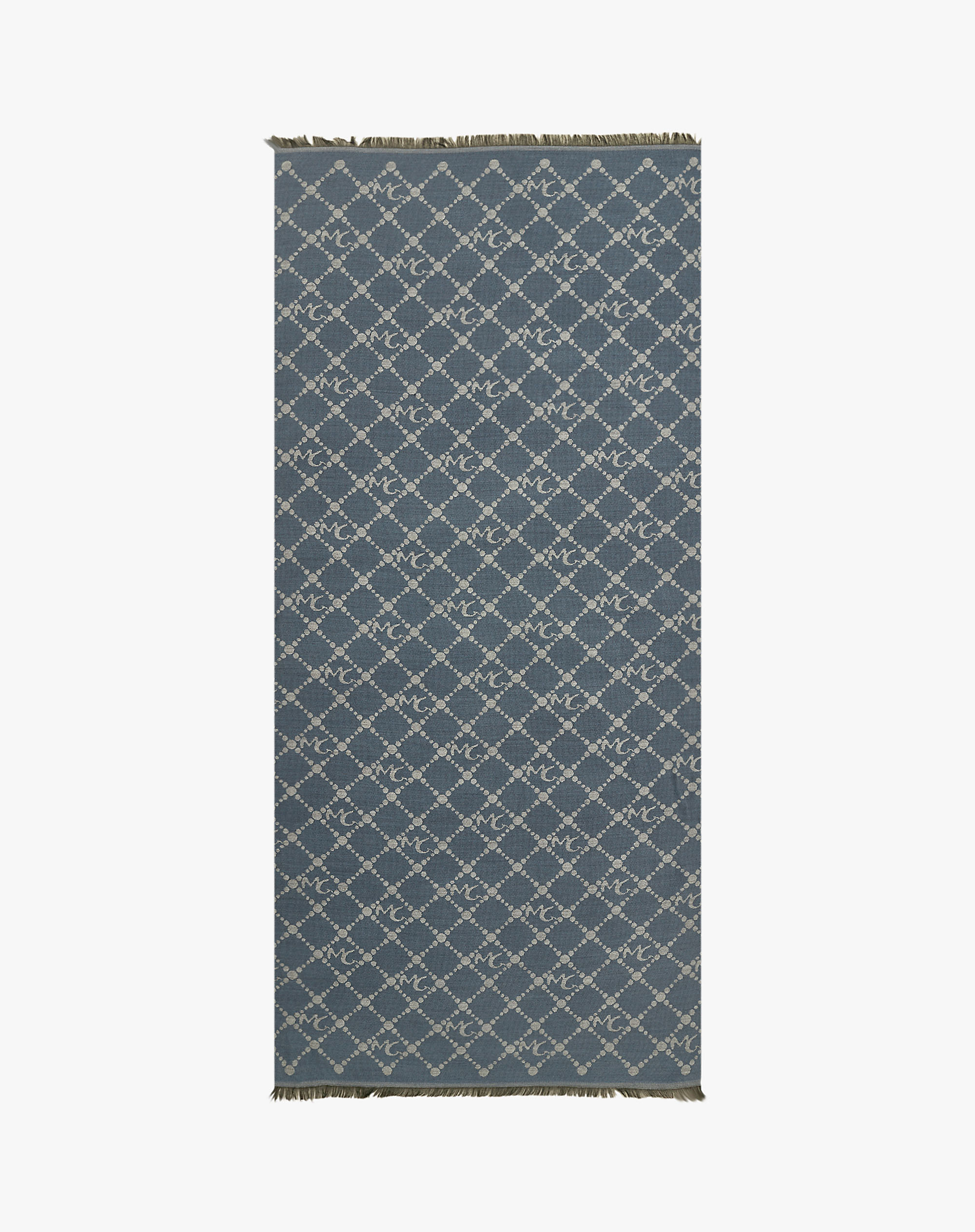 Jacquard Scarf With All-Over Mg Motif - MA643 - Manila Grace | Official Website