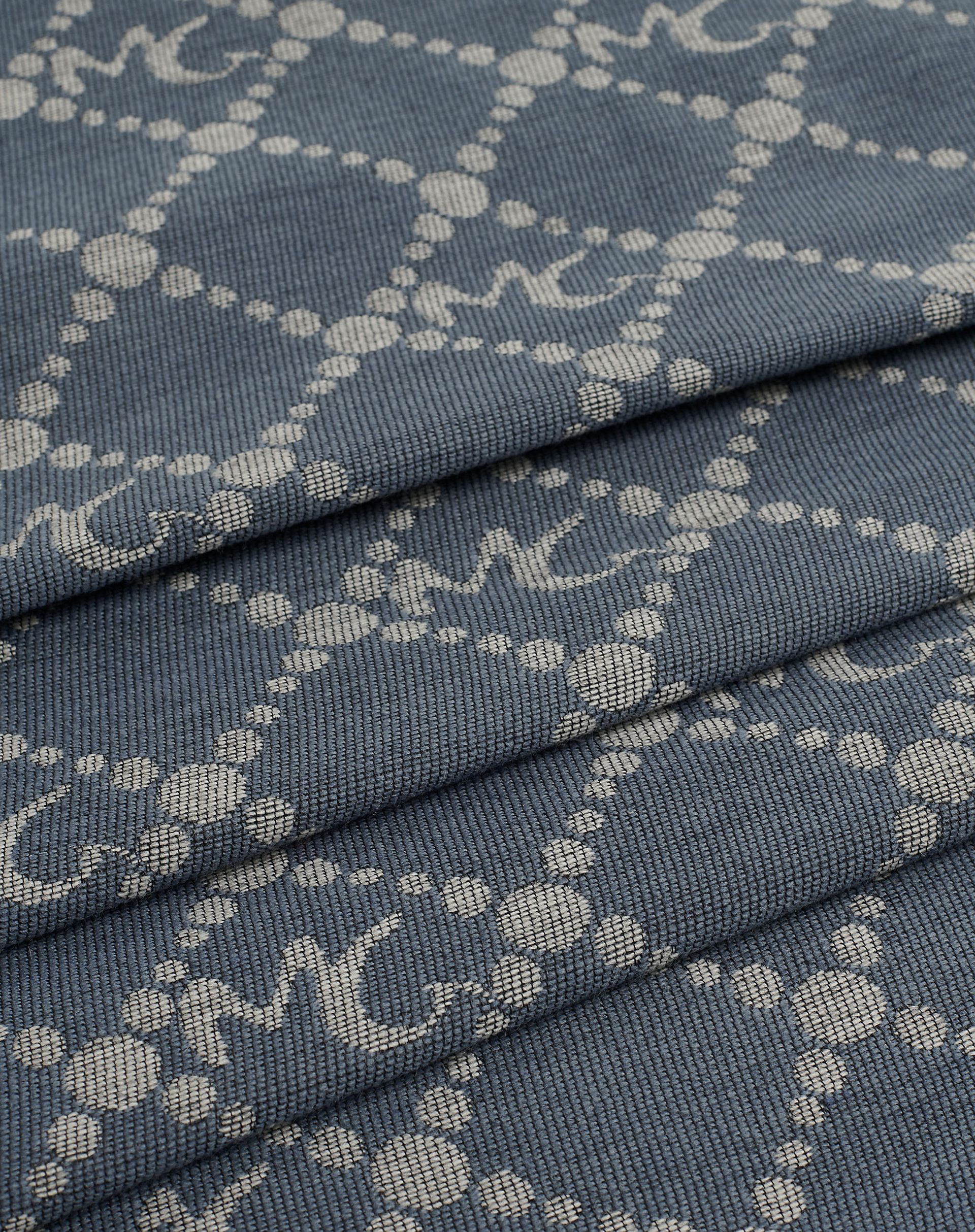 Jacquard Scarf With All-Over Mg Motif - MA643 - Manila Grace | Official Website