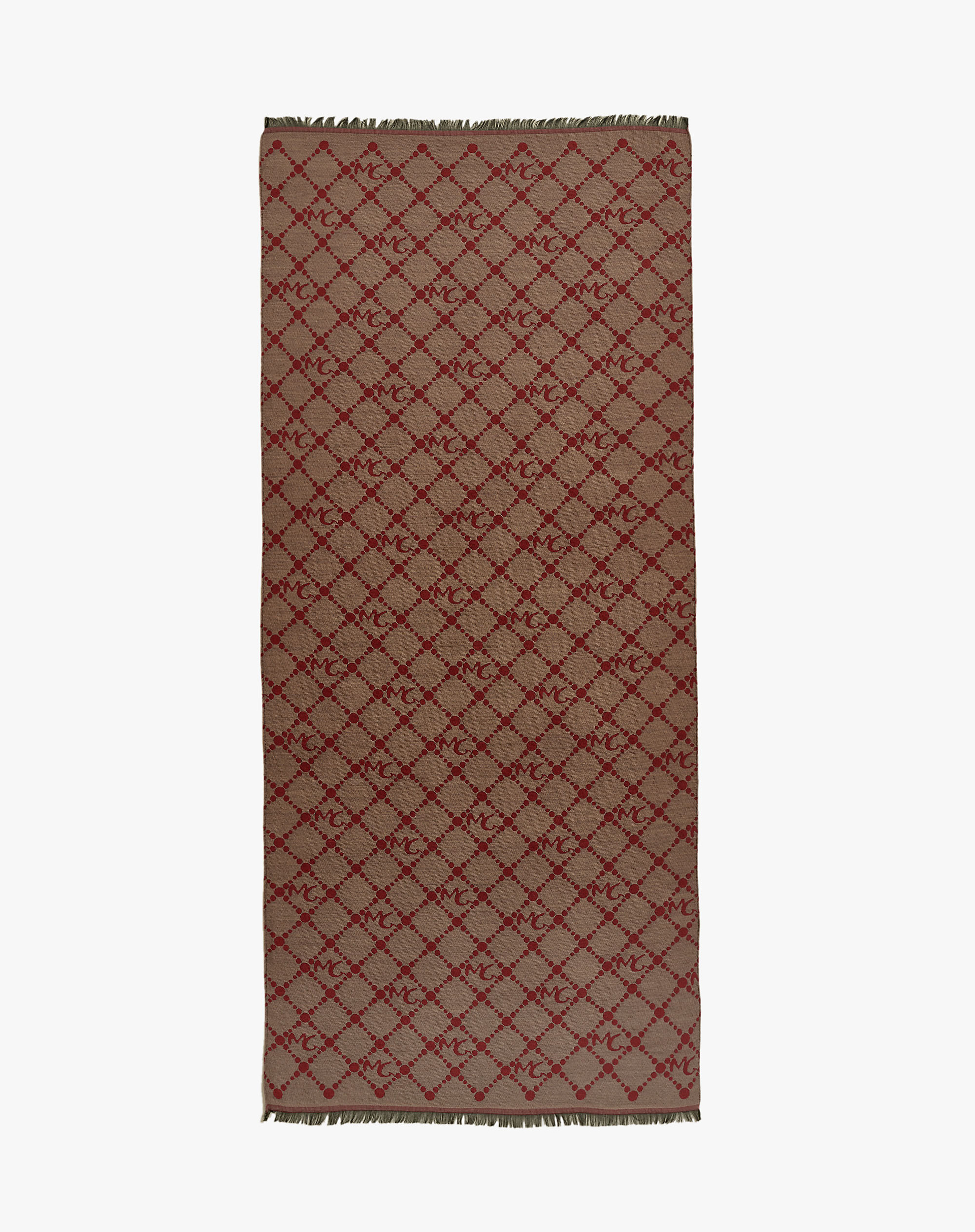 Jacquard Scarf With All-Over Mg Motif - MA652 - Manila Grace | Official Website