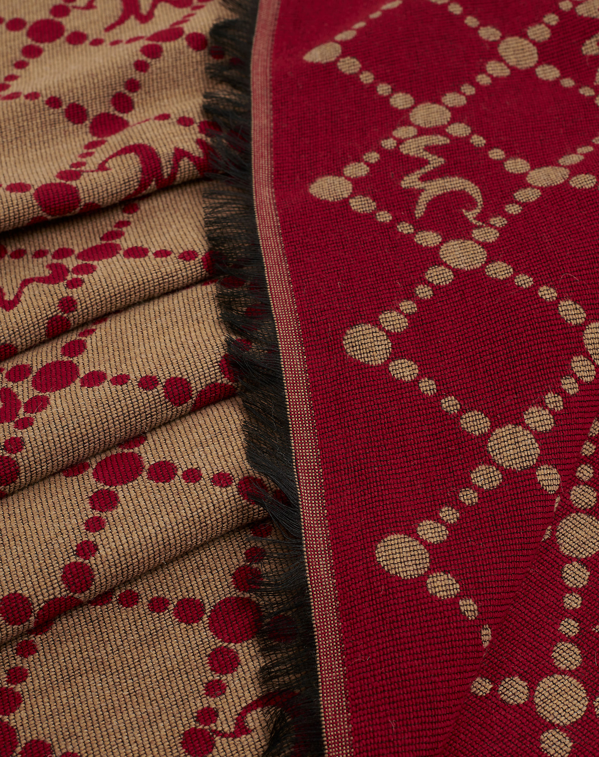 Jacquard Scarf With All-Over Mg Motif - MA652 - Manila Grace | Official Website