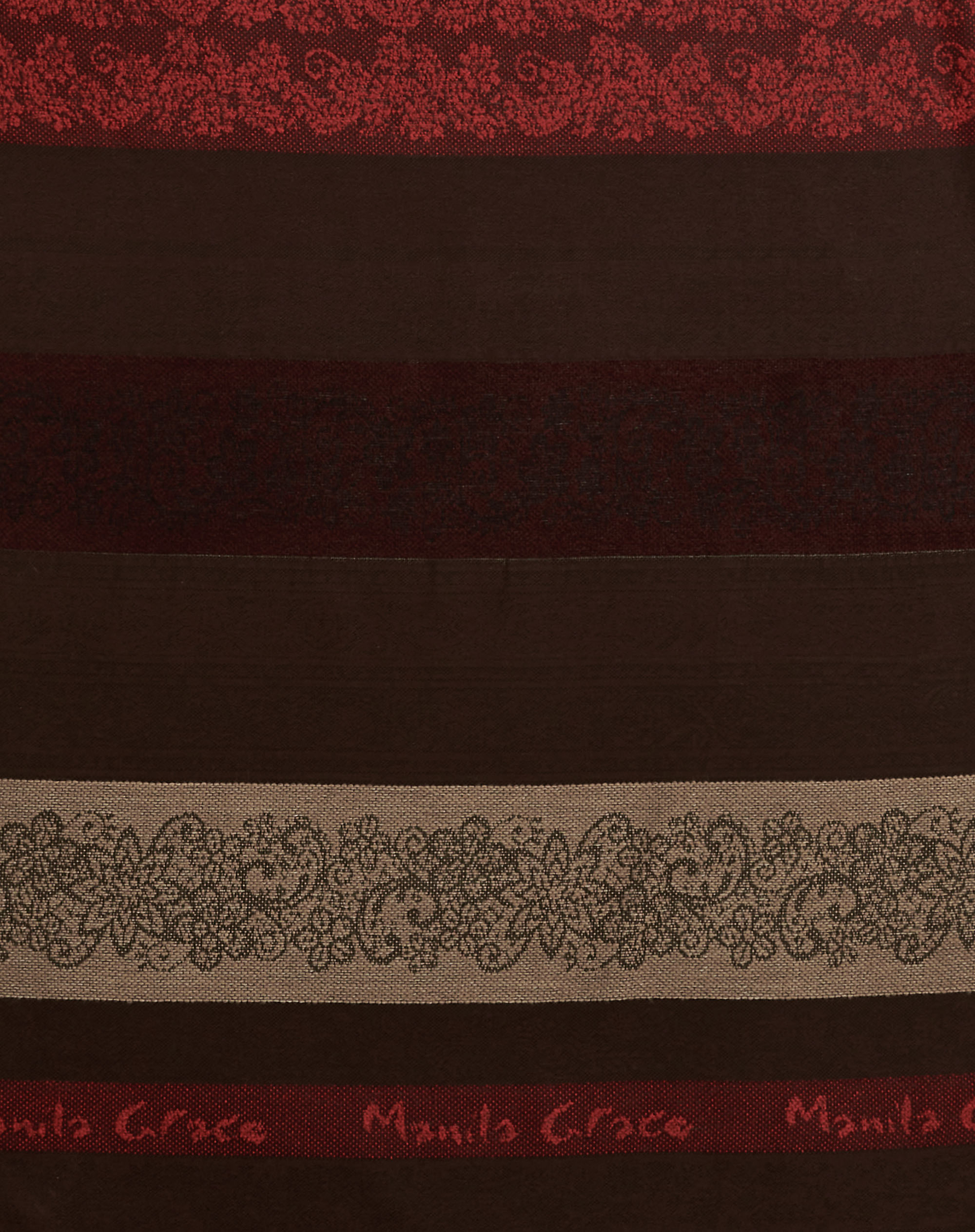 Manila Grace Multicolor Jacquard Striped Scarf With Logo - MG603 - Manila Grace | Official Website