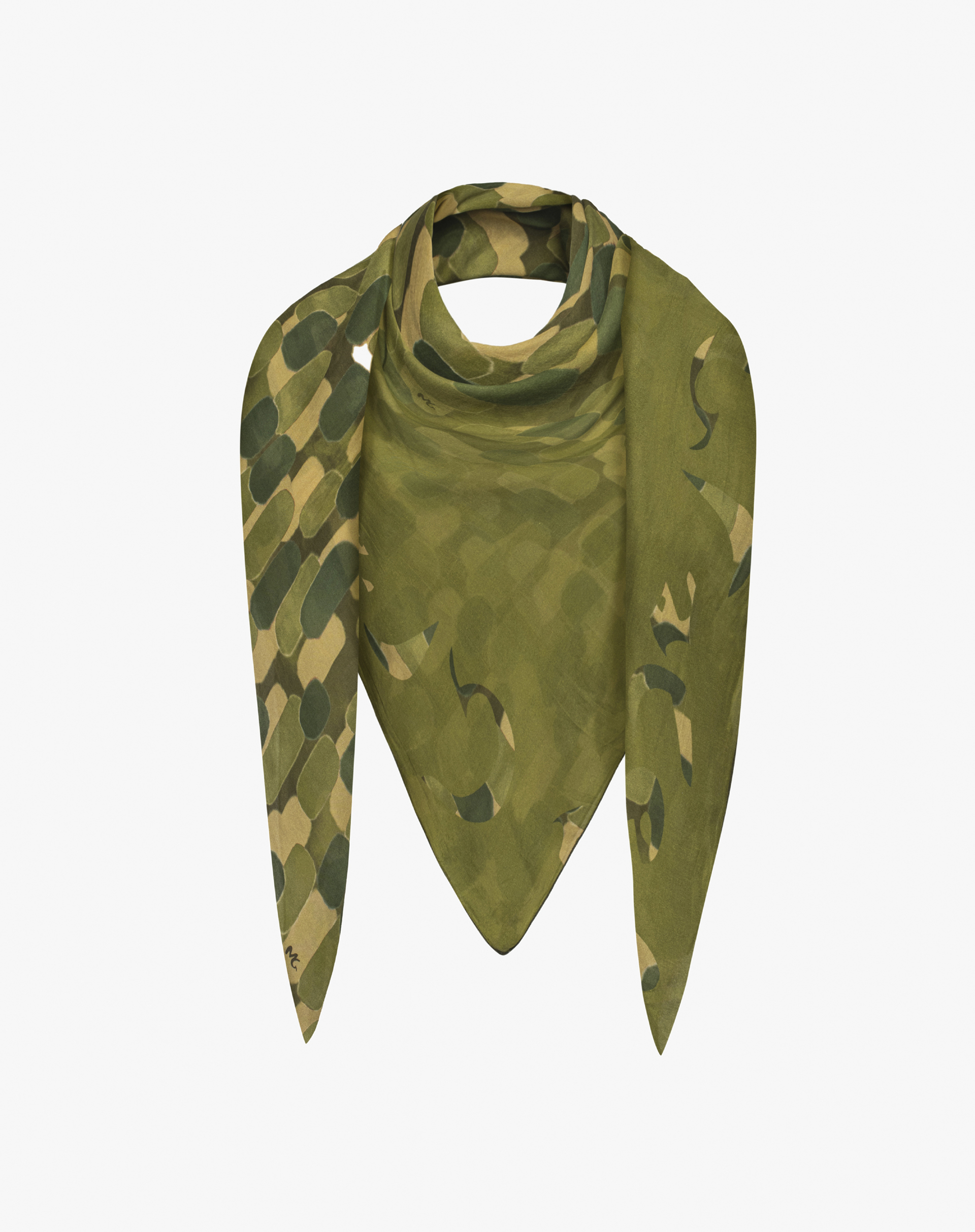 Manila Grace Signature Scarf In Cotton And Silk - MA339 - Manila Grace | Official Website
