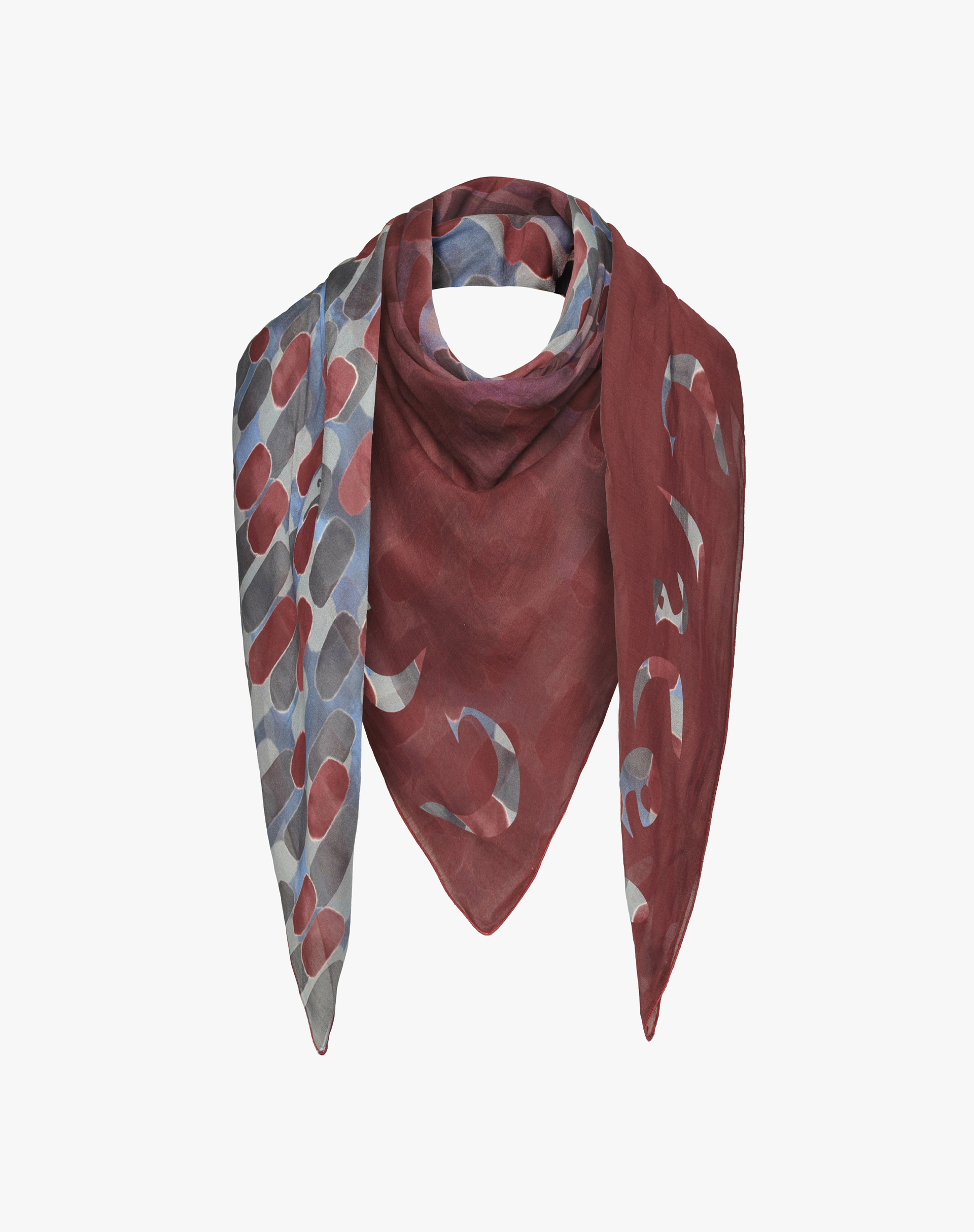 Manila Grace Signature Scarf In Cotton And Silk - MA641 - Manila Grace | Official Website