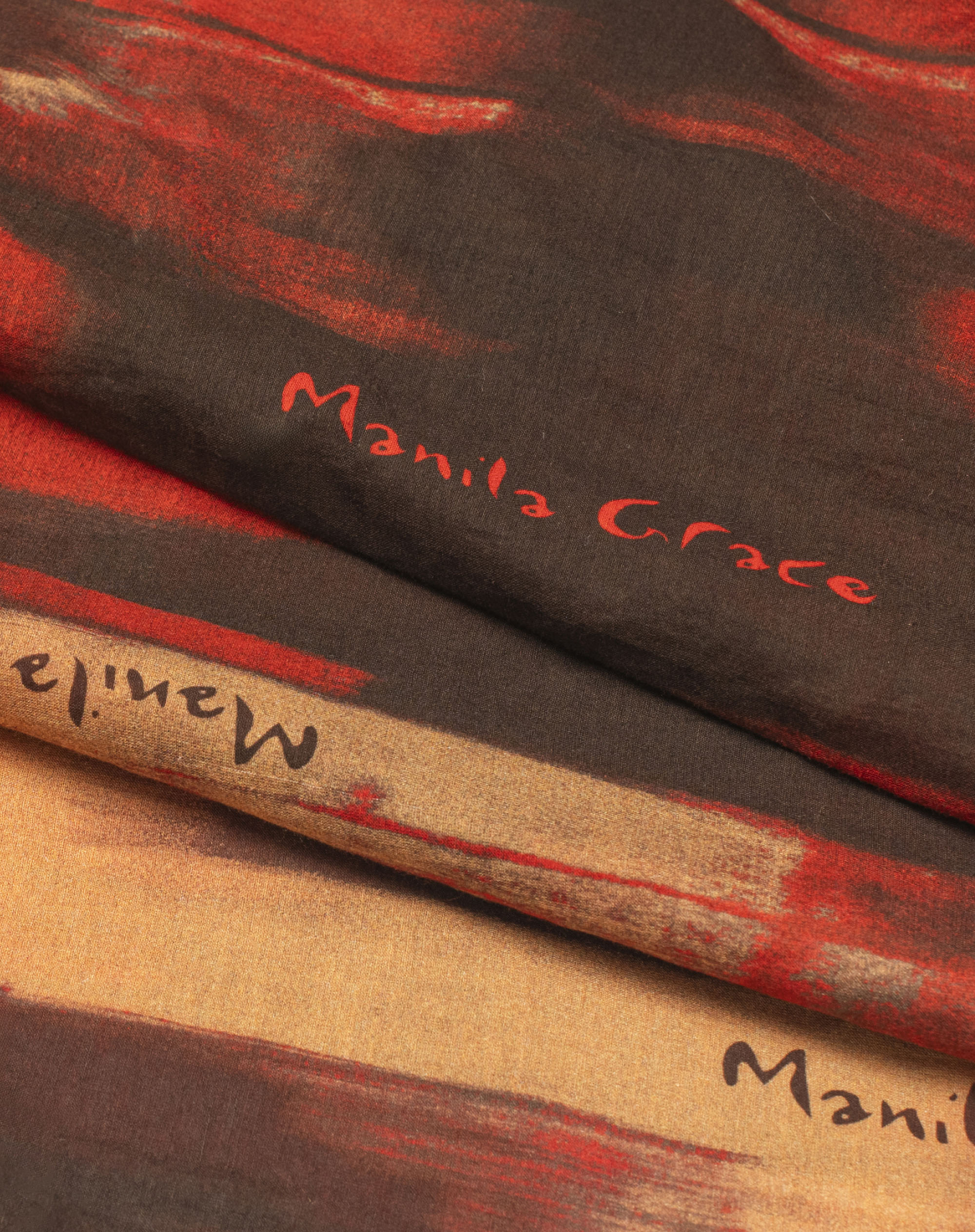 Manila Grace Signature Scarf In Cotton And Silk - MA653 - Manila Grace | Official Website