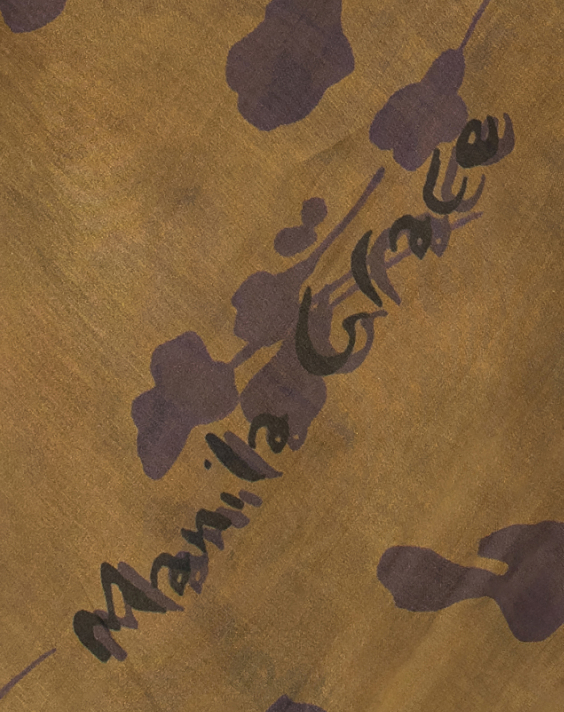 Manila Grace Signature Scarf In Cotton And Silk - MD643 - Manila Grace | Official Website