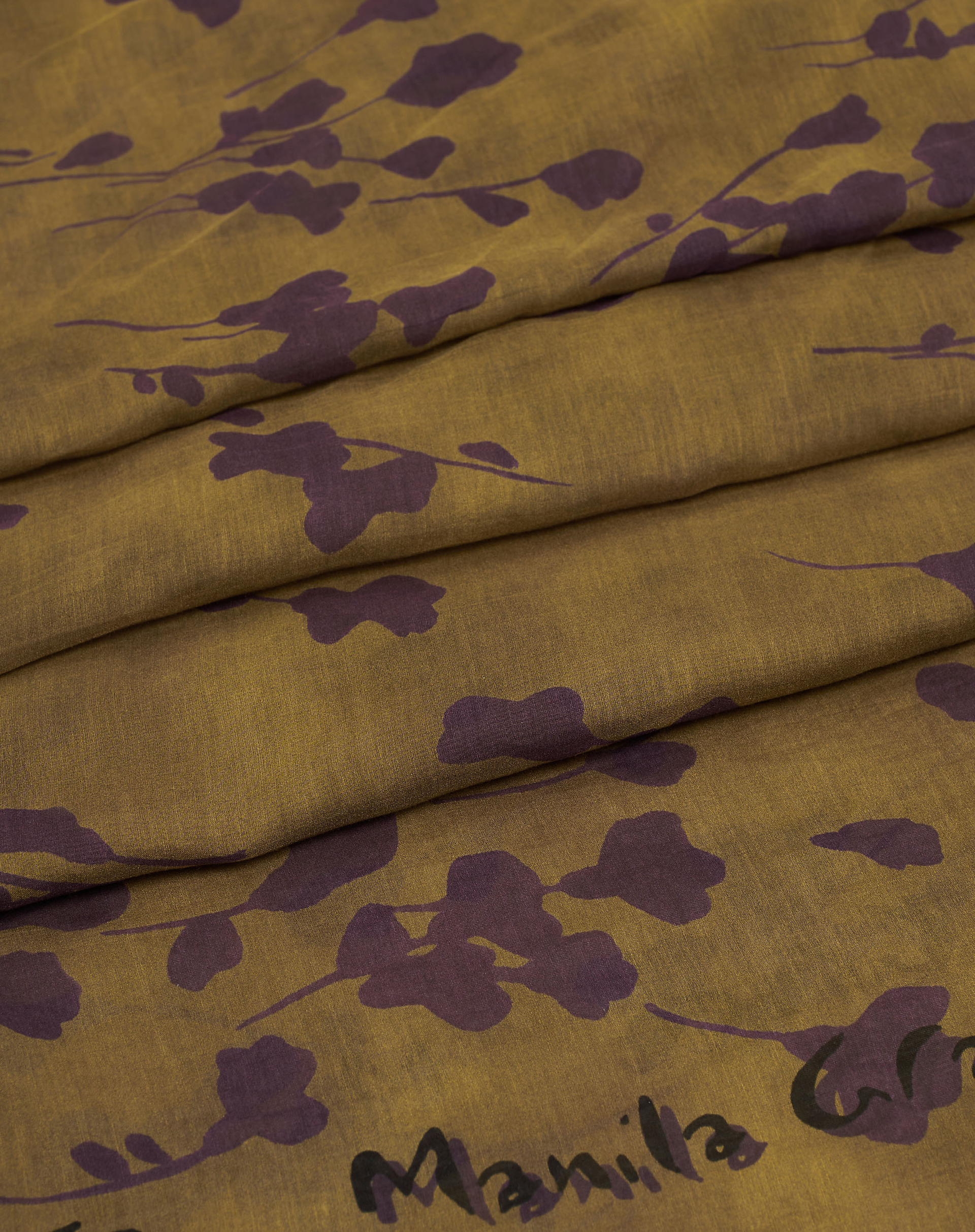 Manila Grace Signature Scarf In Cotton And Silk - MD643 - Manila Grace | Official Website