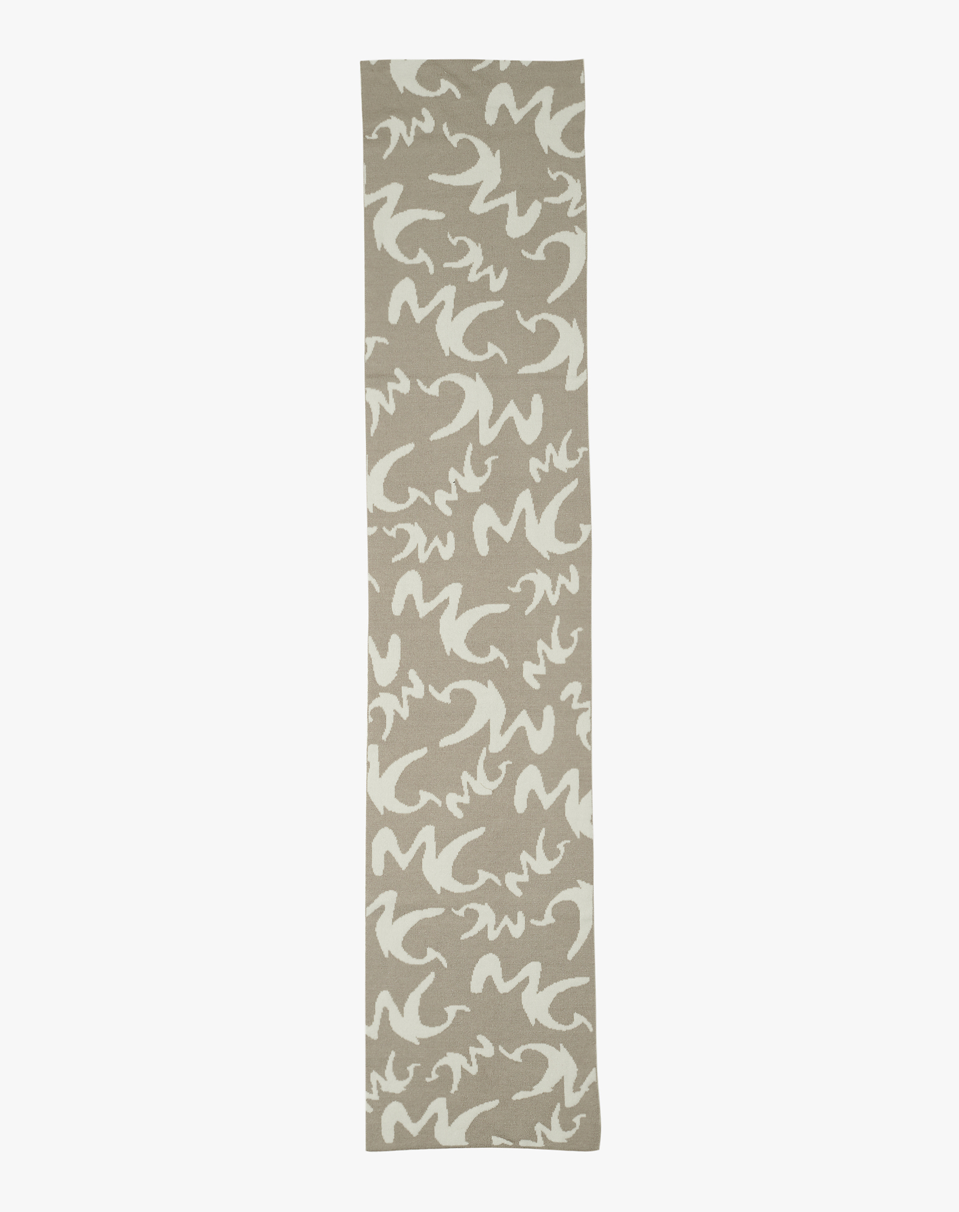 Jacquard Scarf With Maxi Contrasting Mg Logo - MA642 - Manila Grace | Official Website