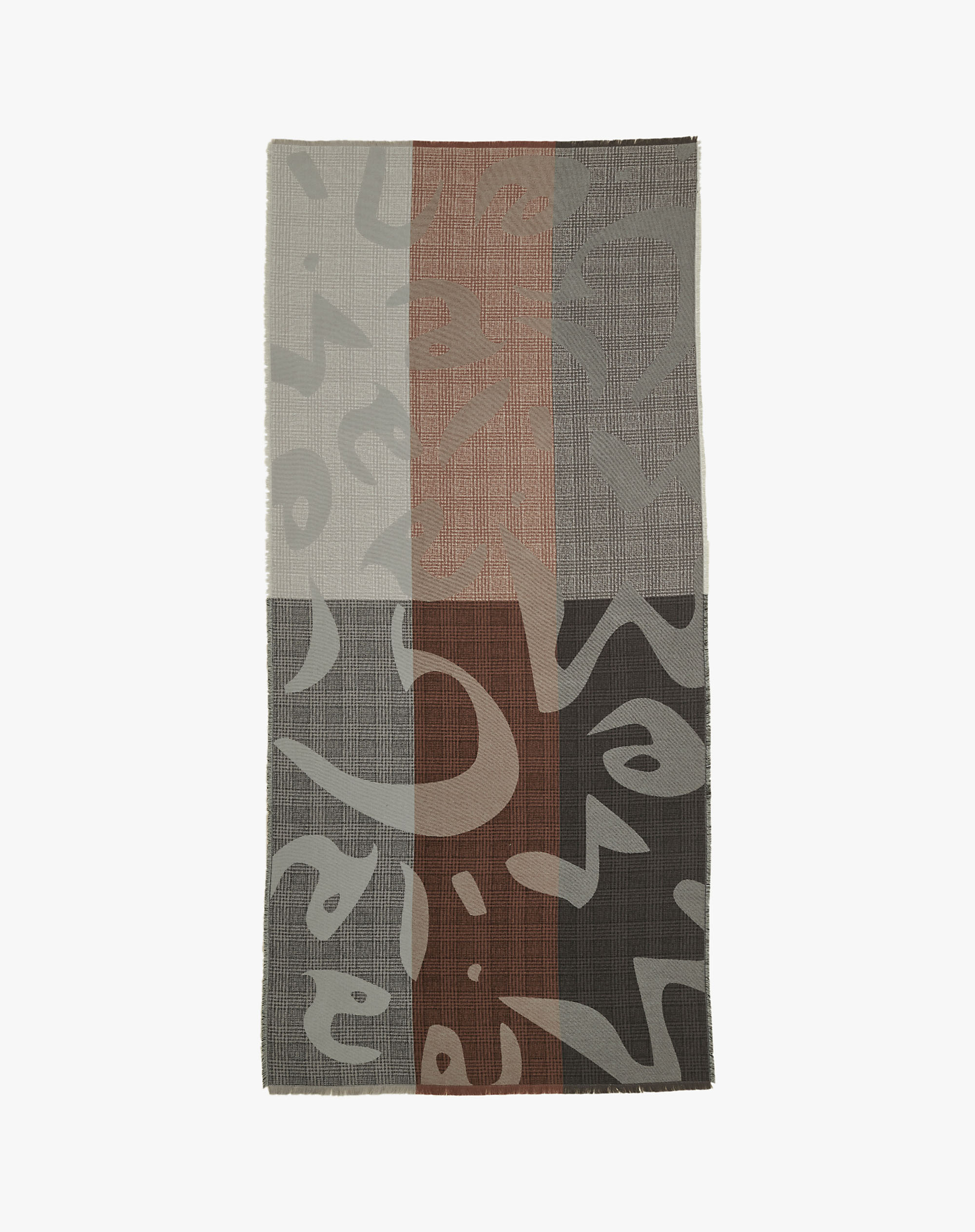 Multi-Block Scarf With Maxi Abstract Logo - MILITARY GREEN - Manila Grace | Official Website