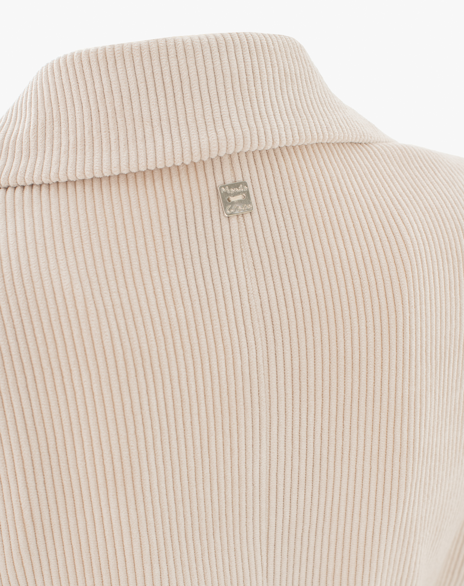 Blazer Monopetto In Velluto A Costine - OFF WHITE - Manila Grace