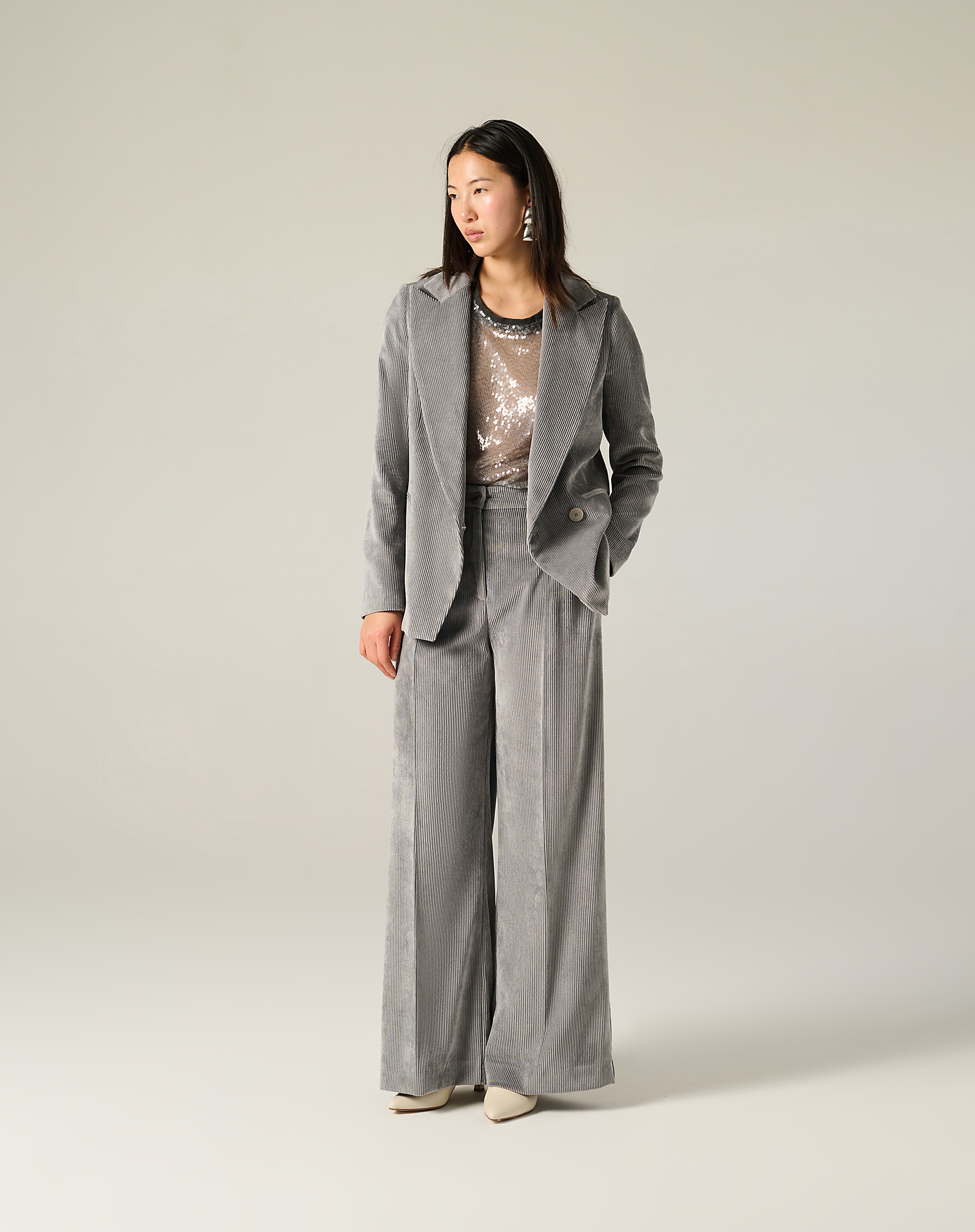 Single-Breasted Corduroy Blazer - MG826 - Manila Grace | Official Website