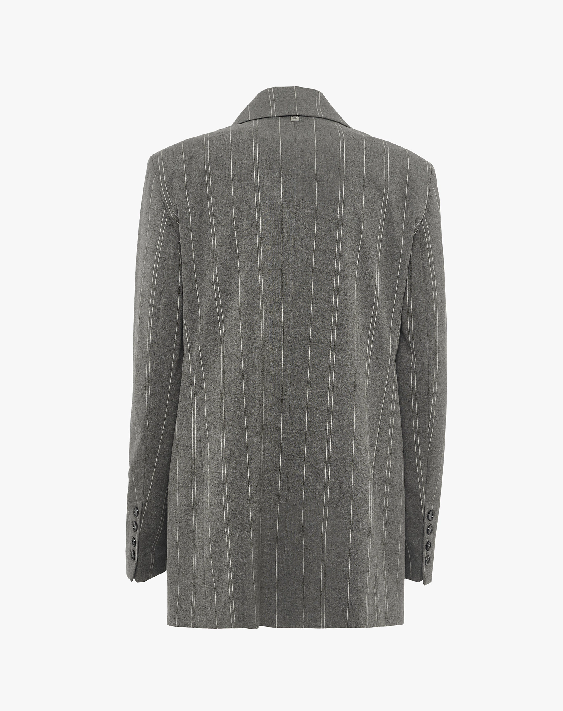 Single-Breasted Pinstripe Blazer - JACKETS - Manila Grace | Official Website