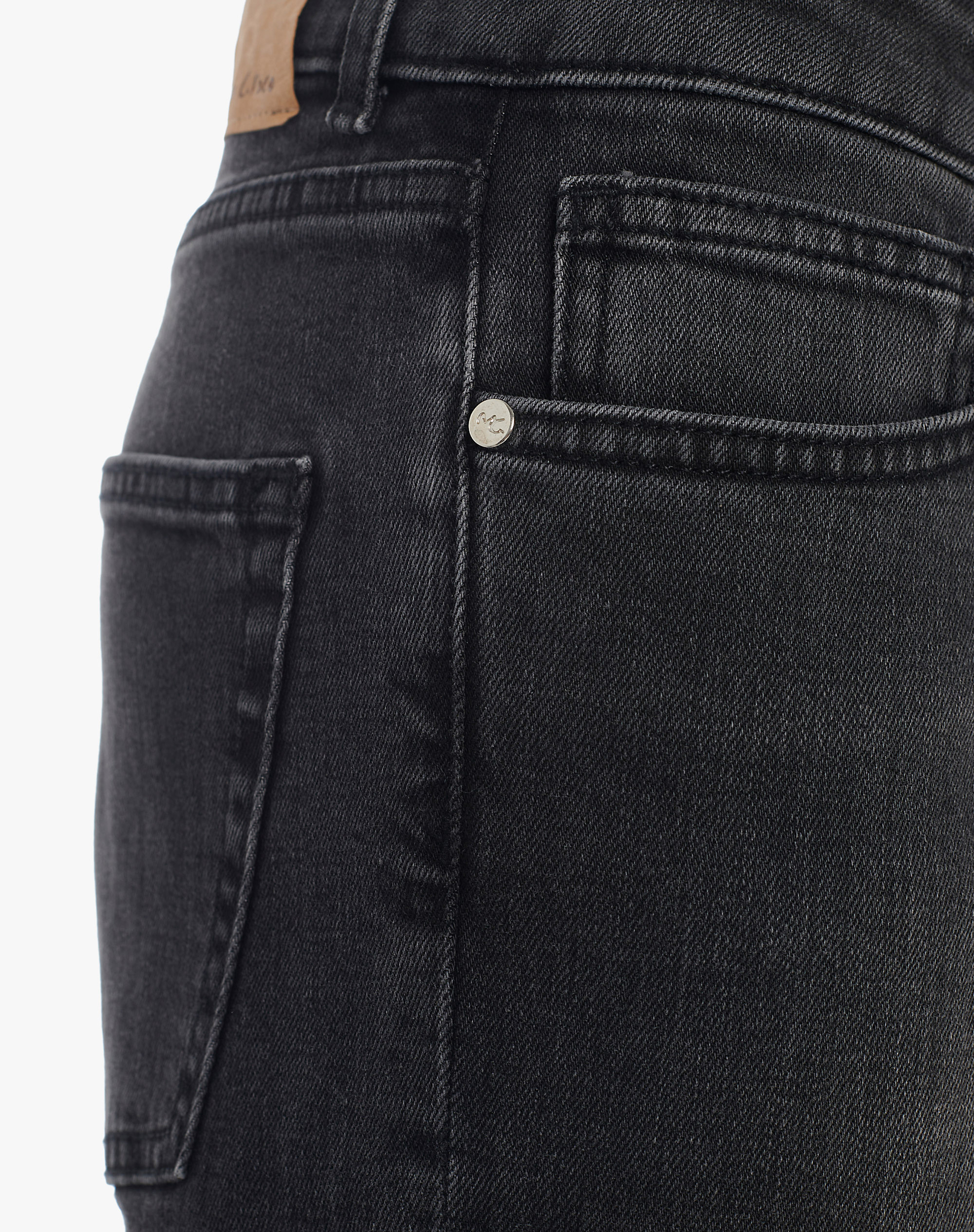 Black Cropped Jeans With Cuffs - MZ005 - Manila Grace | Official Website
