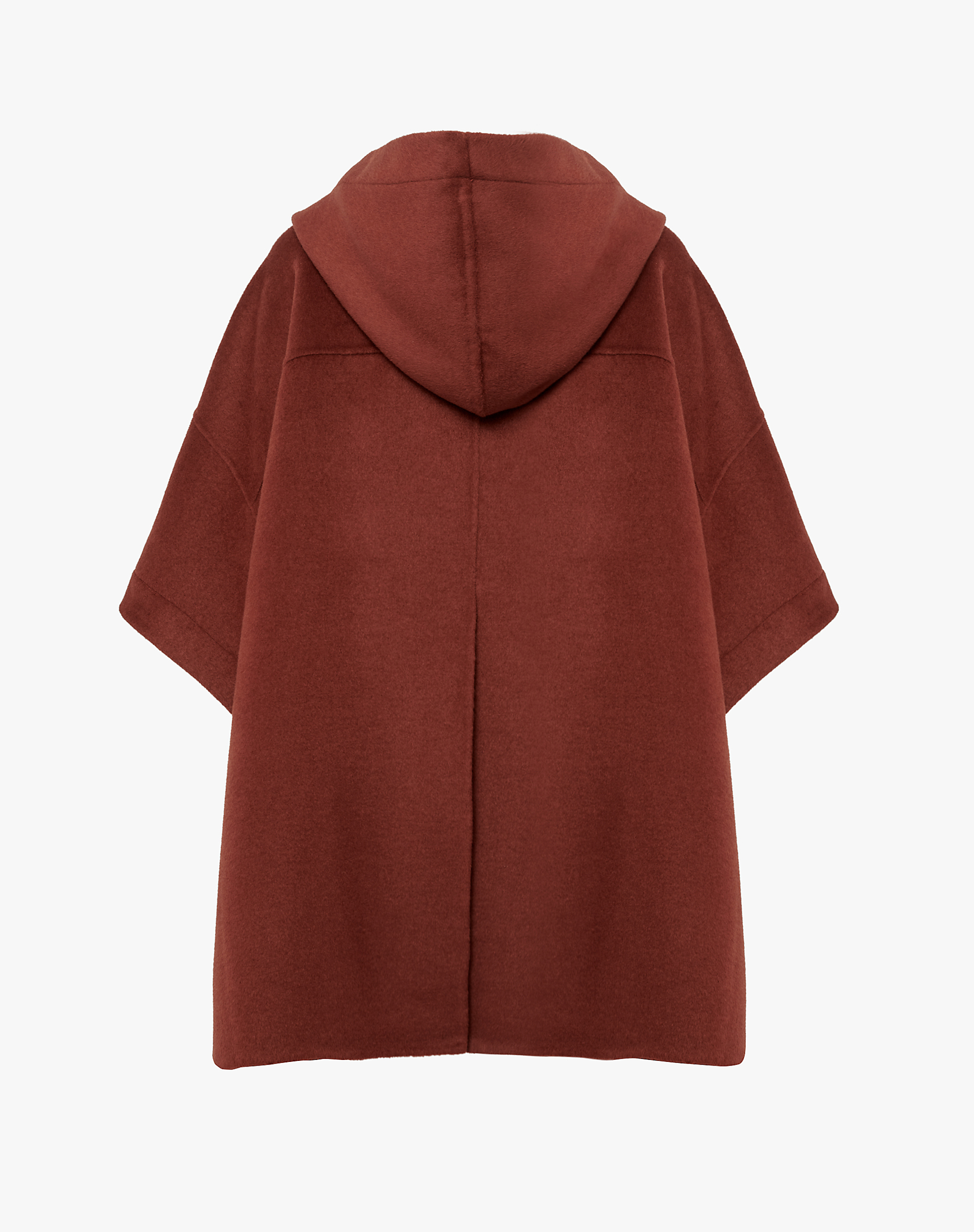 Wool Cape With Hood And Maxi Pockets - MA224 - Manila Grace | Official Website