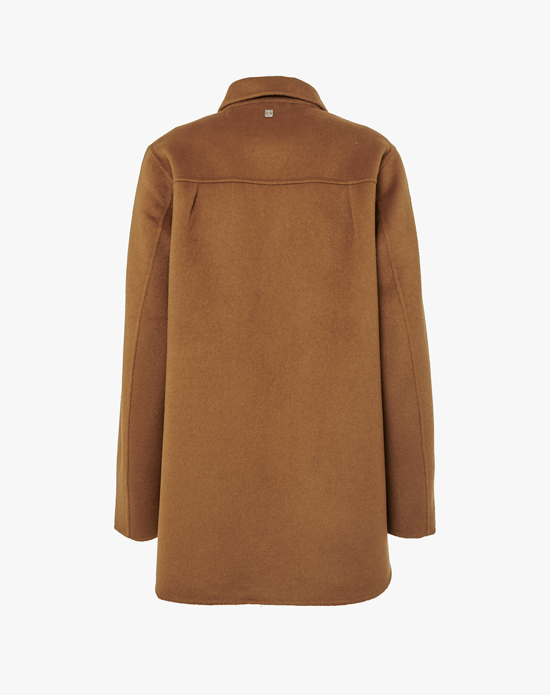 Wool Blend Overshirt With Pockets - OUTERWEAR - Manila Grace | Official Website