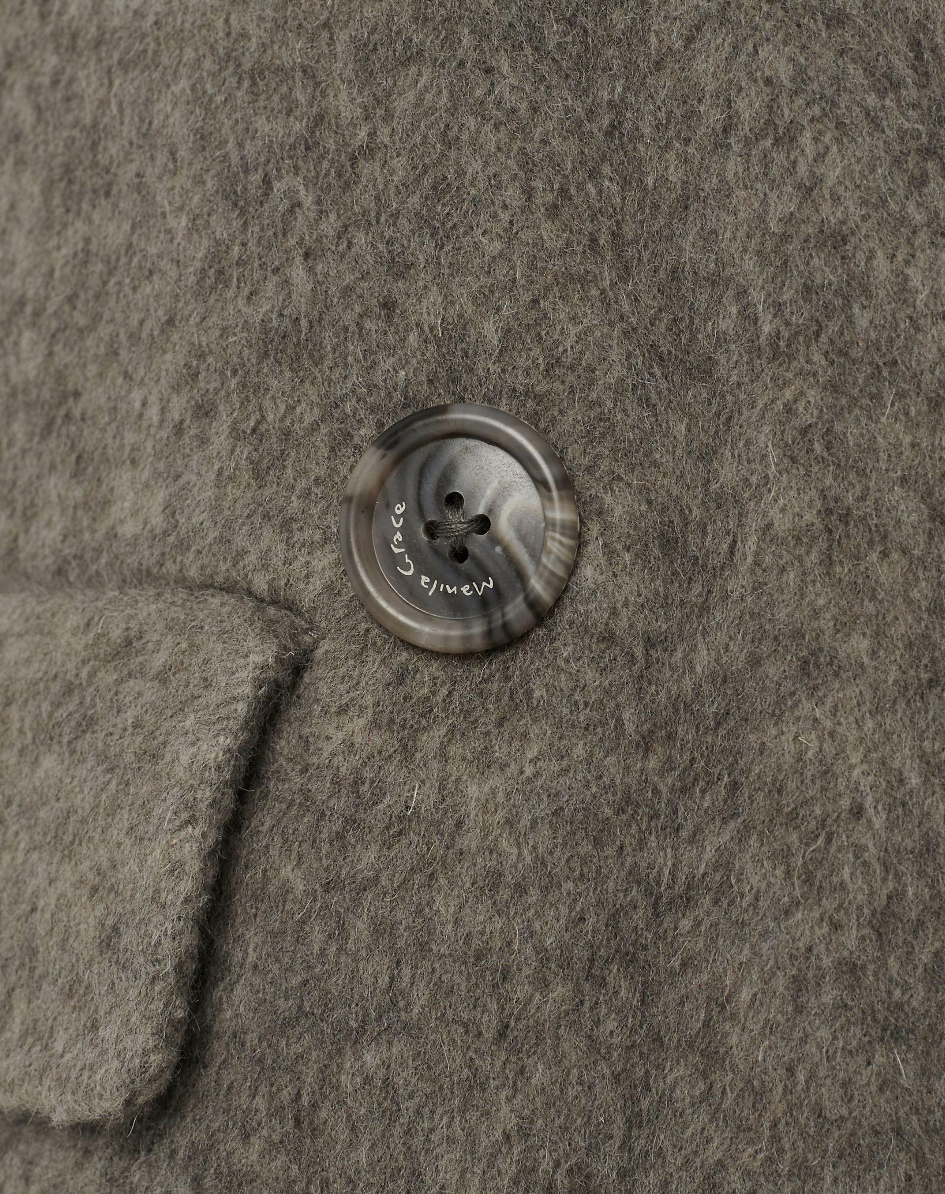 Double-Breasted Bouclé Wool Coat - MA642 - Manila Grace | Official Website