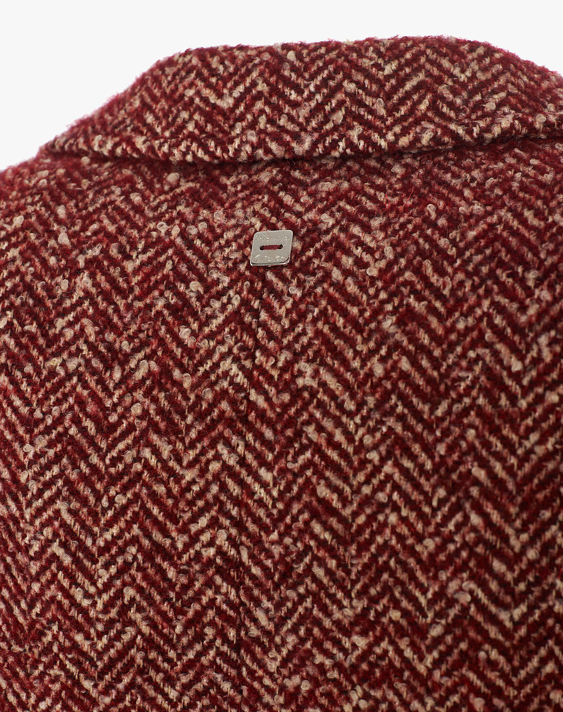 Long Chevron Wool Blend Coat - MA641 - Manila Grace | Official Website