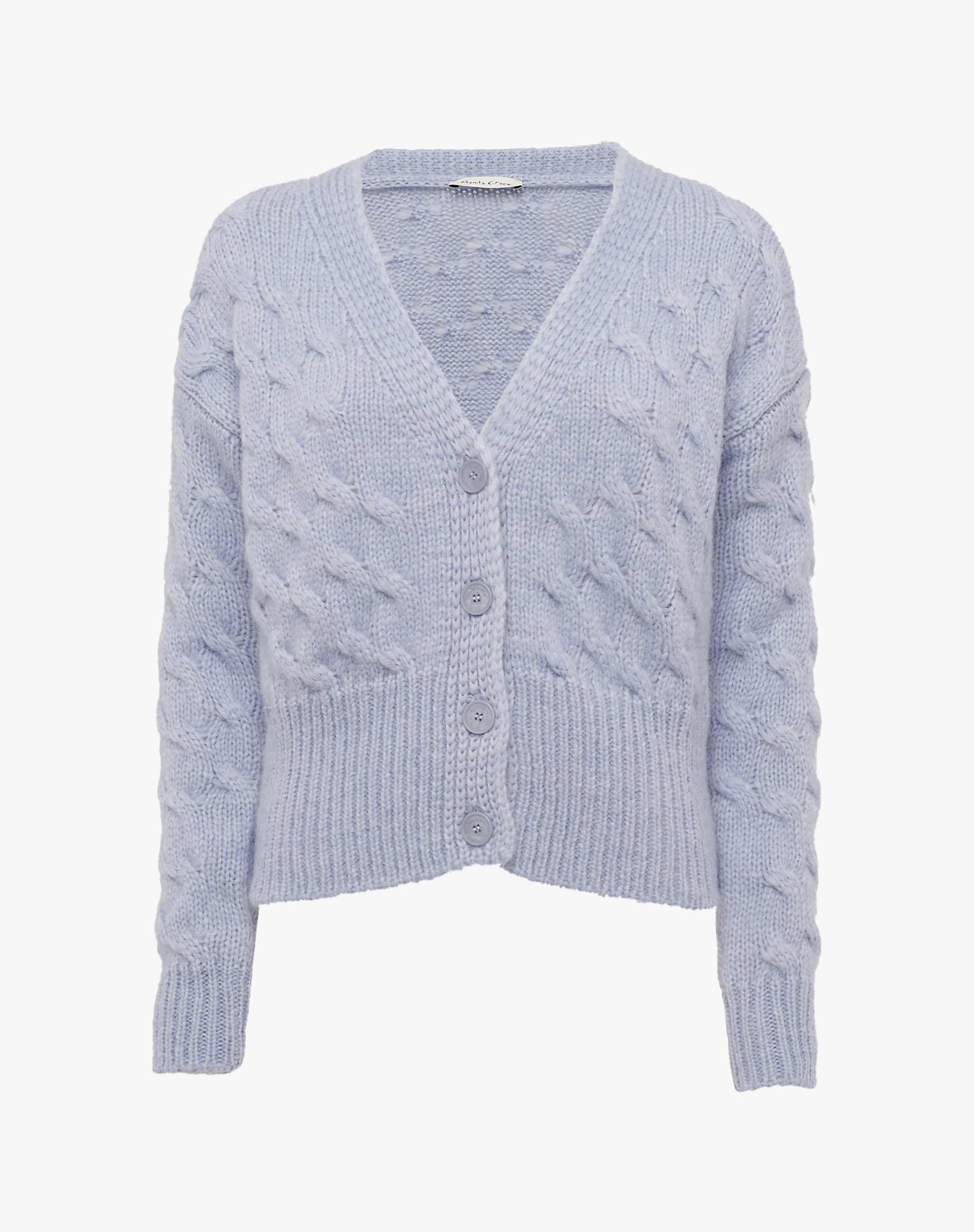 Mohair Blend Braided Cardigan - MA643 - Manila Grace | Official Website