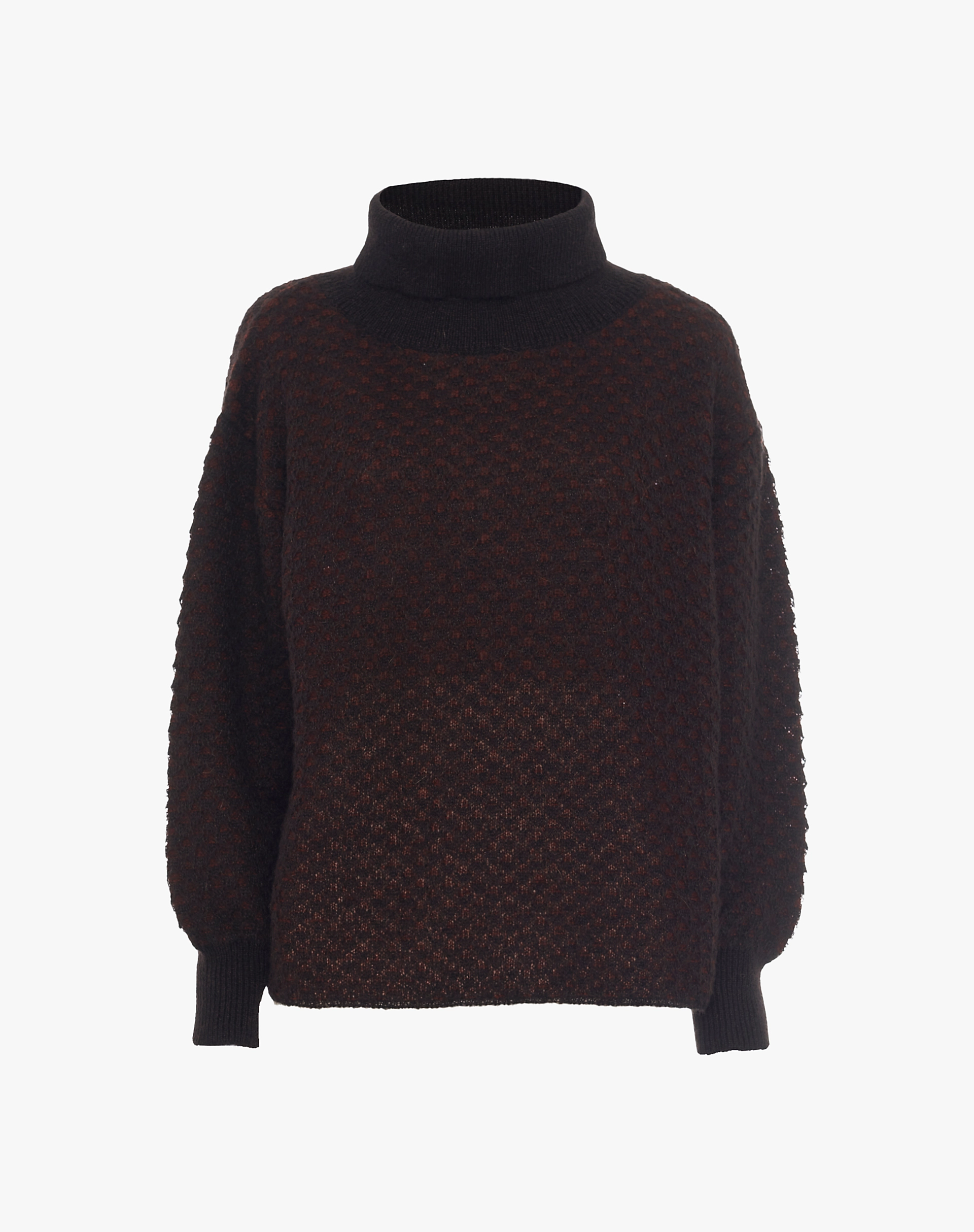 Jacquard Turtleneck Sweater - KNITWEAR - Manila Grace | Official Website
