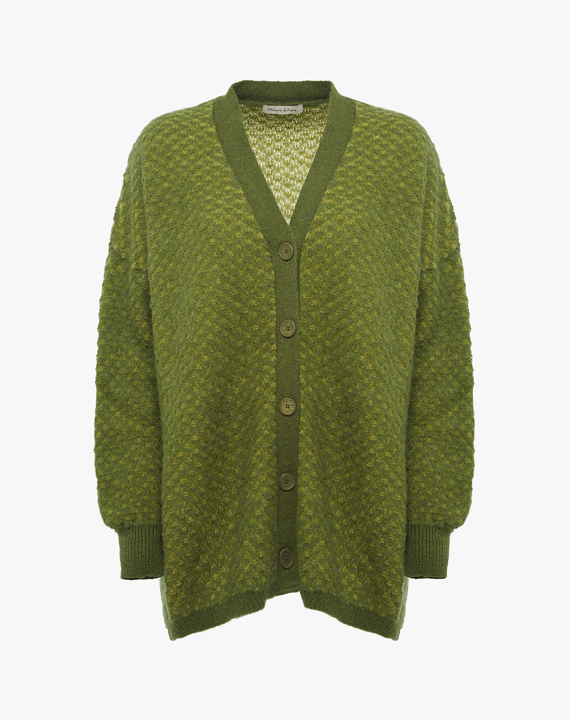 Oversized Cardigan - MILITARY GREEN - Manila Grace | Official Website