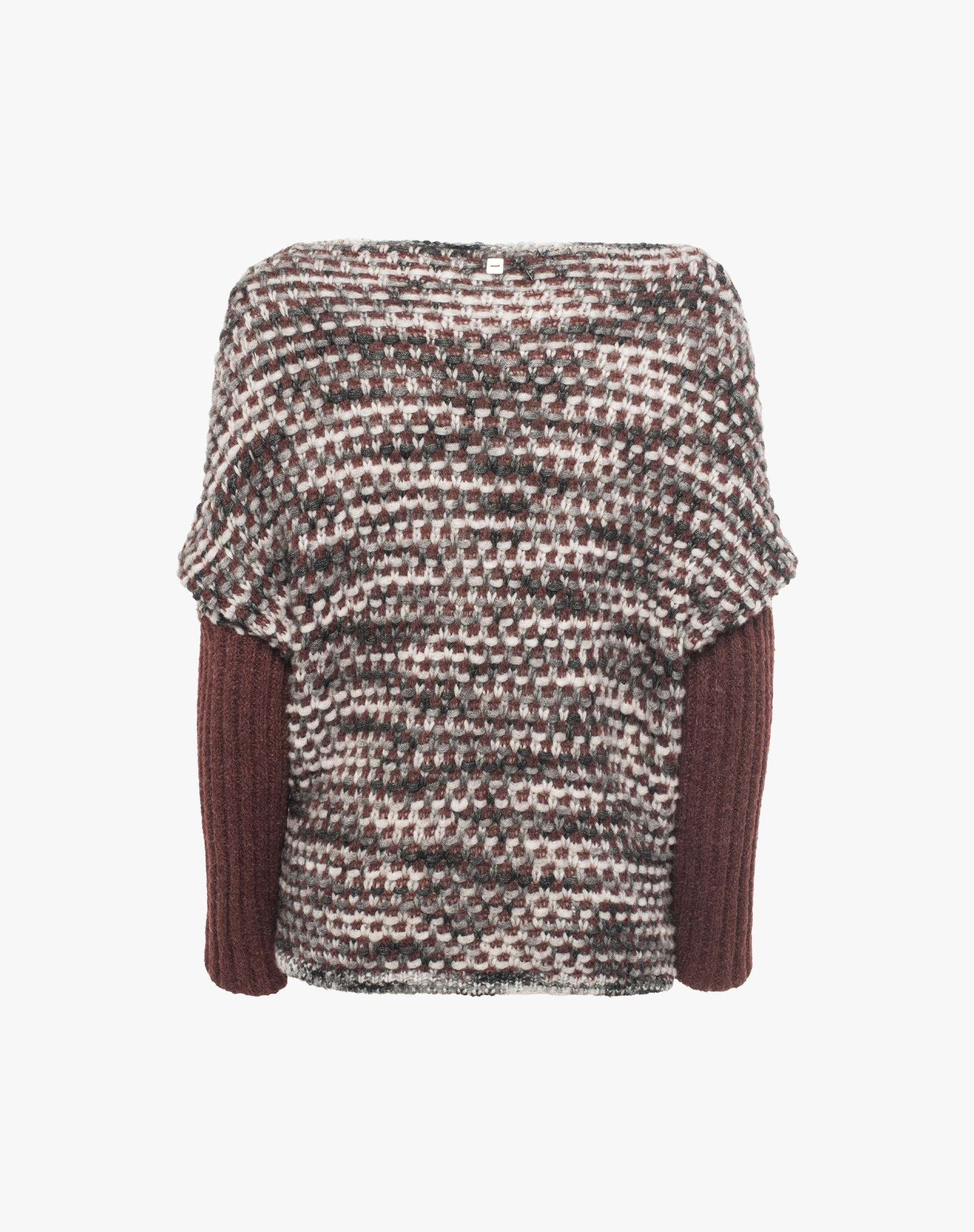 Multicolored Sweater With Textured Workmanship - KNITWEAR - Manila Grace | Official Website