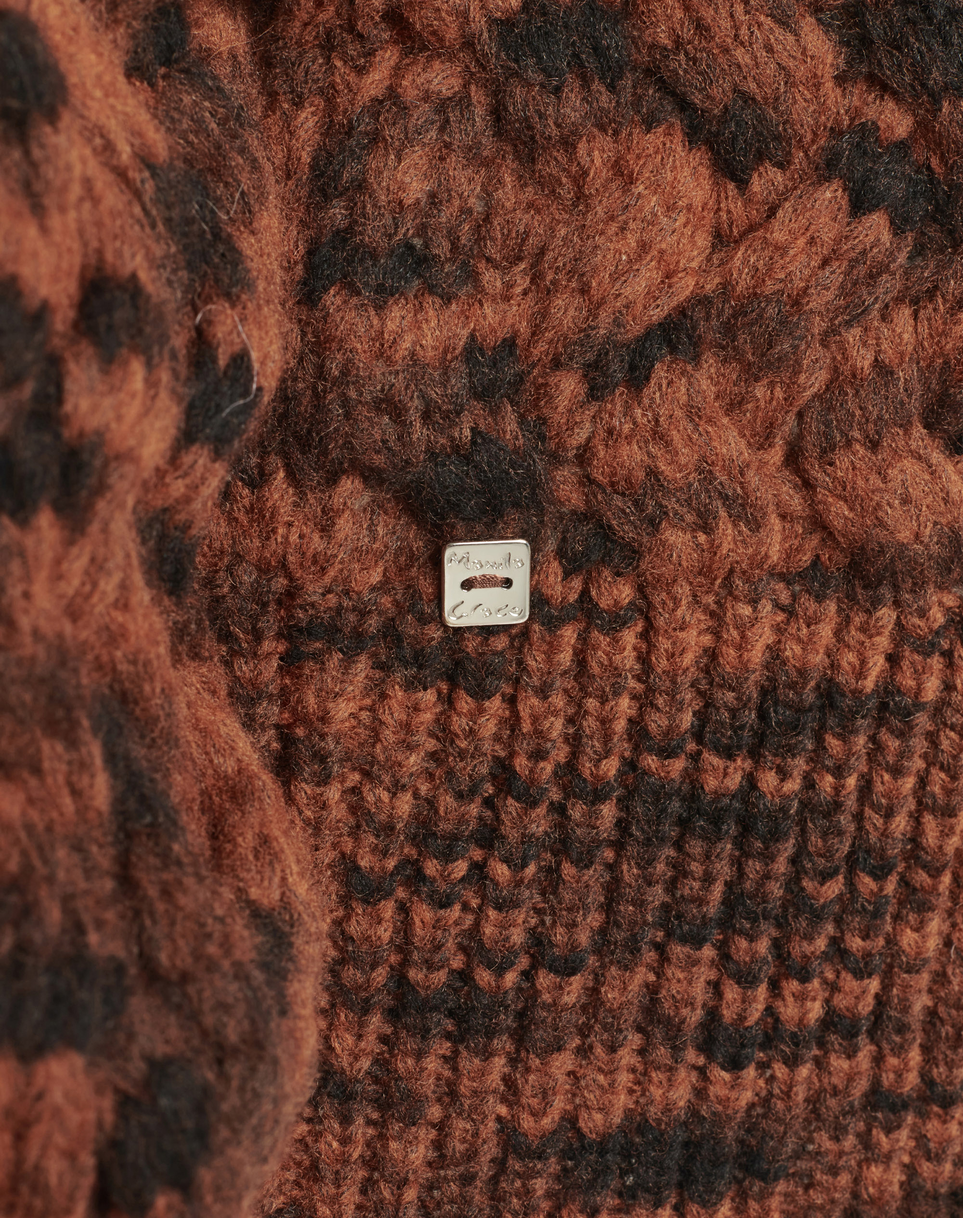 Melange Pattern V-Neck Sweater - MA646 - Manila Grace | Official Website