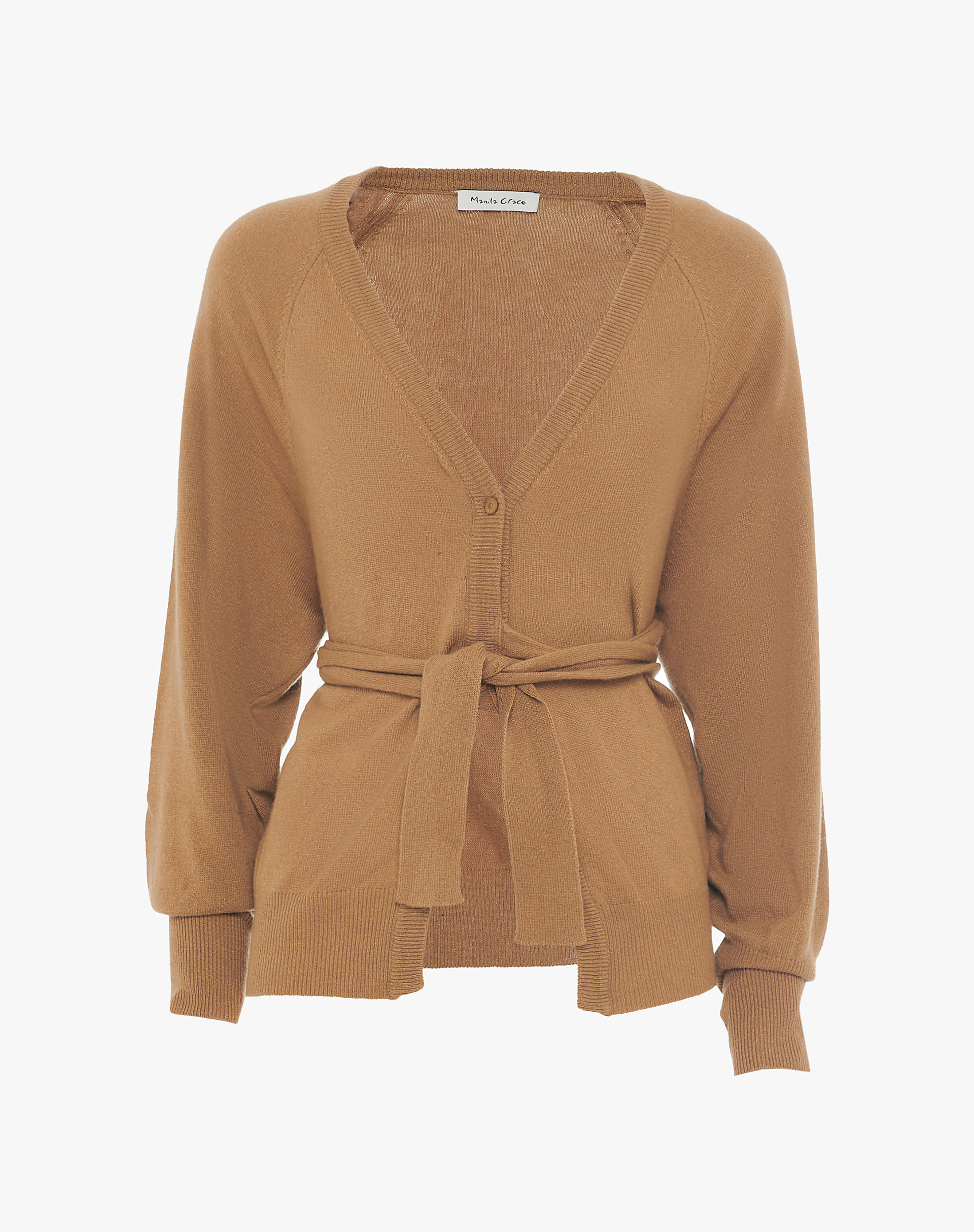 Knit Cardigan With Belt - MA652 - Manila Grace | Official Website