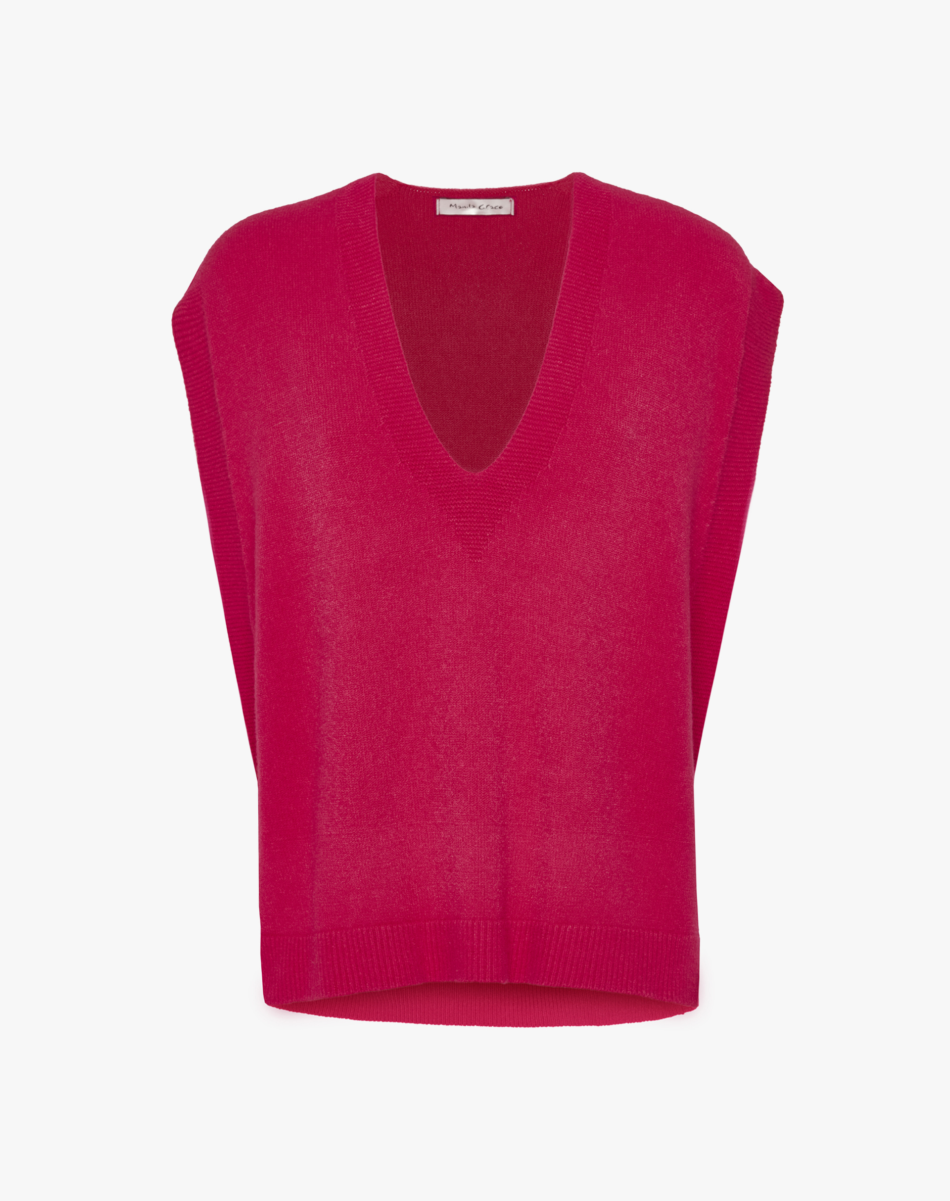 V-Neck Knitted Vest - MA653 - Manila Grace | Official Website