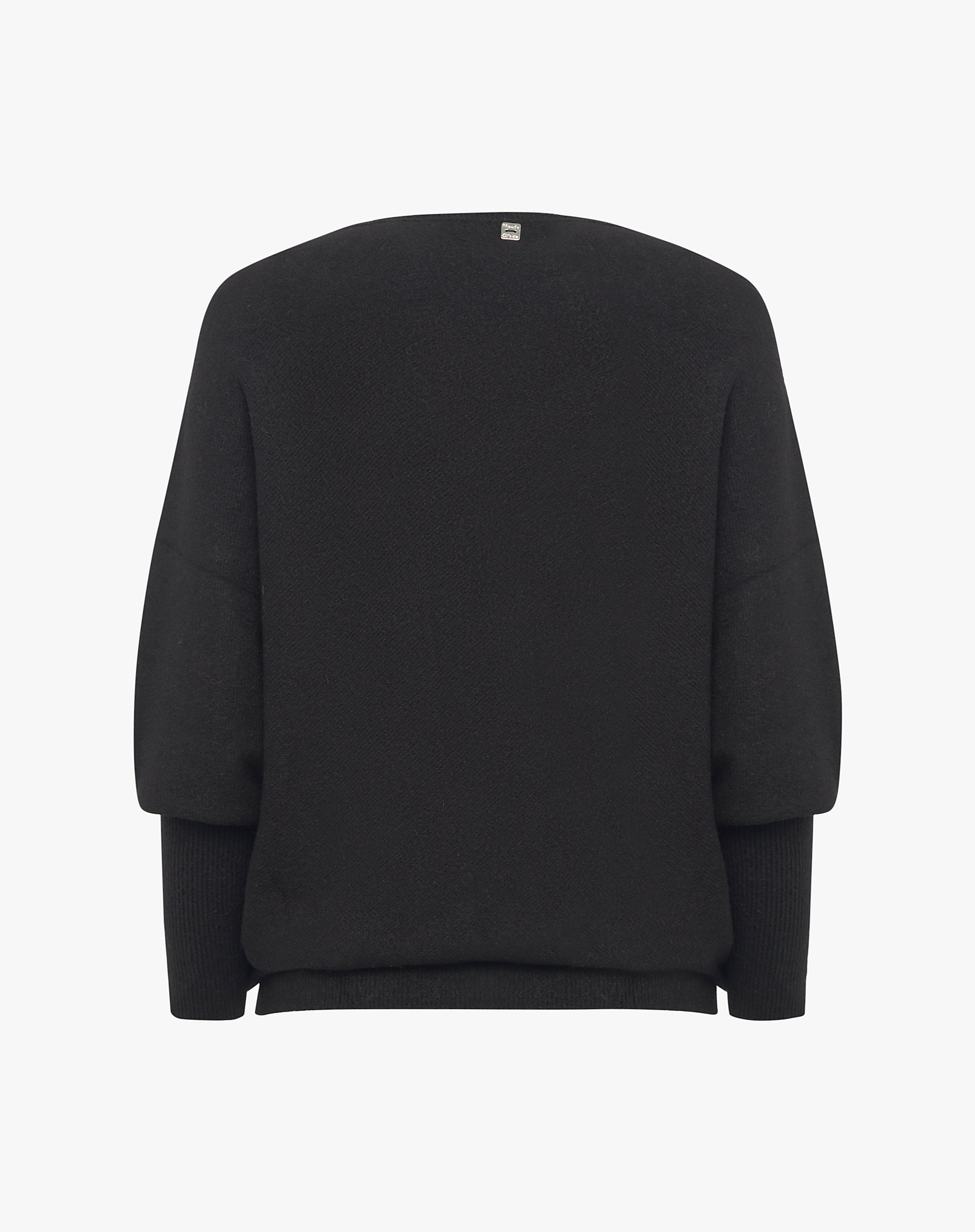 Open Shoulder Sweater - BLACK - Manila Grace | Official Website