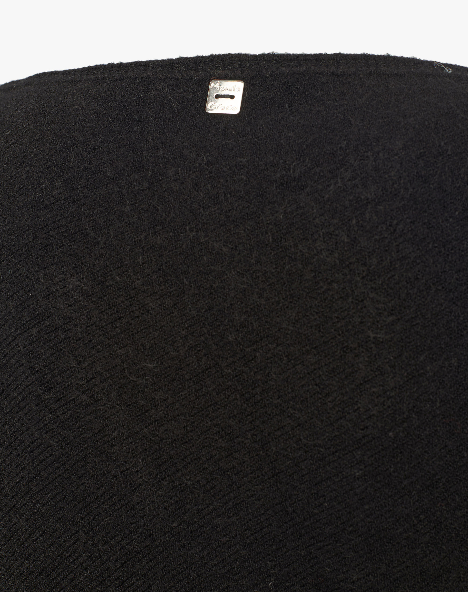 Open Shoulder Sweater - BLACK - Manila Grace | Official Website