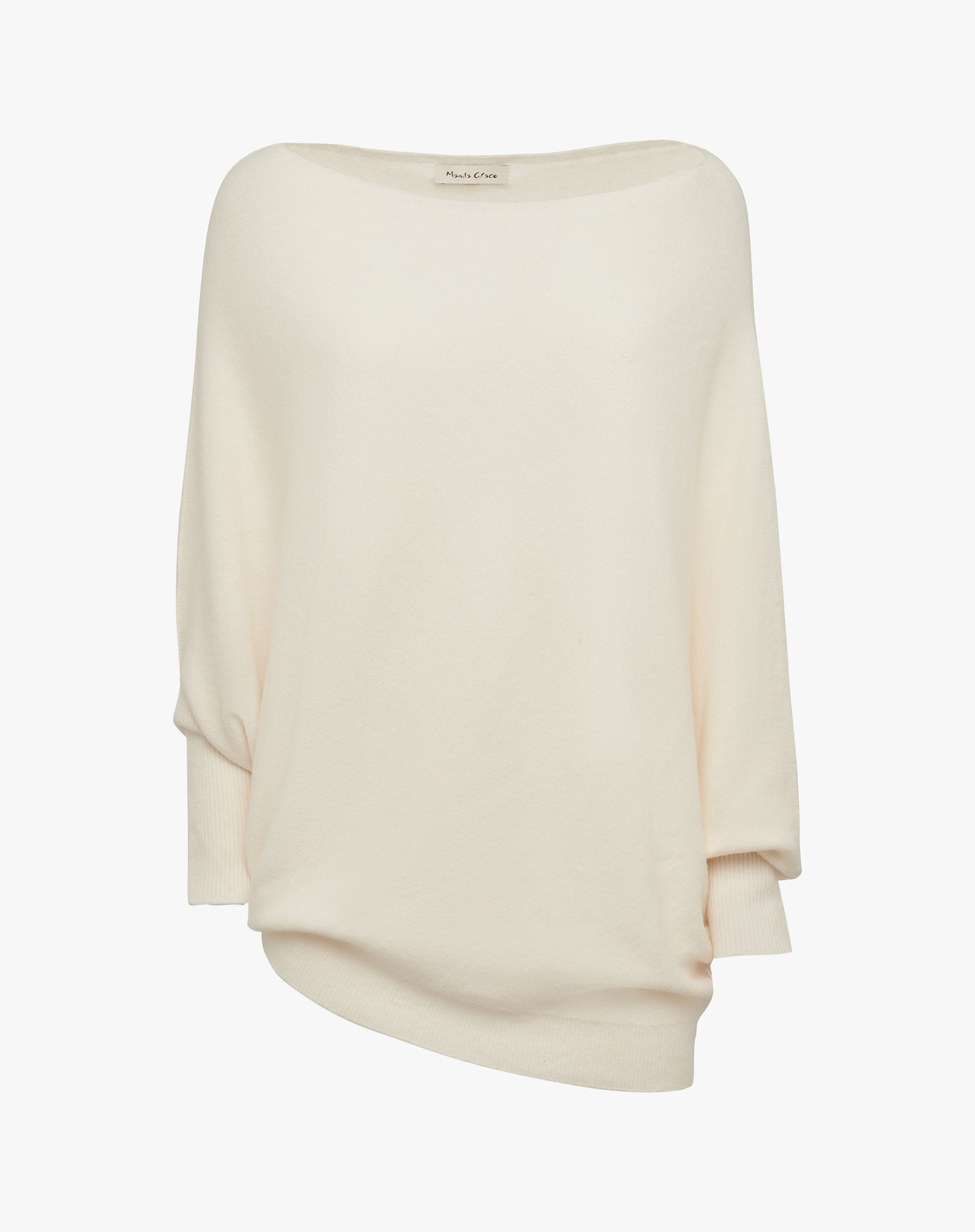 Open Shoulder Sweater - OFF WHITE - Manila Grace | Official Website