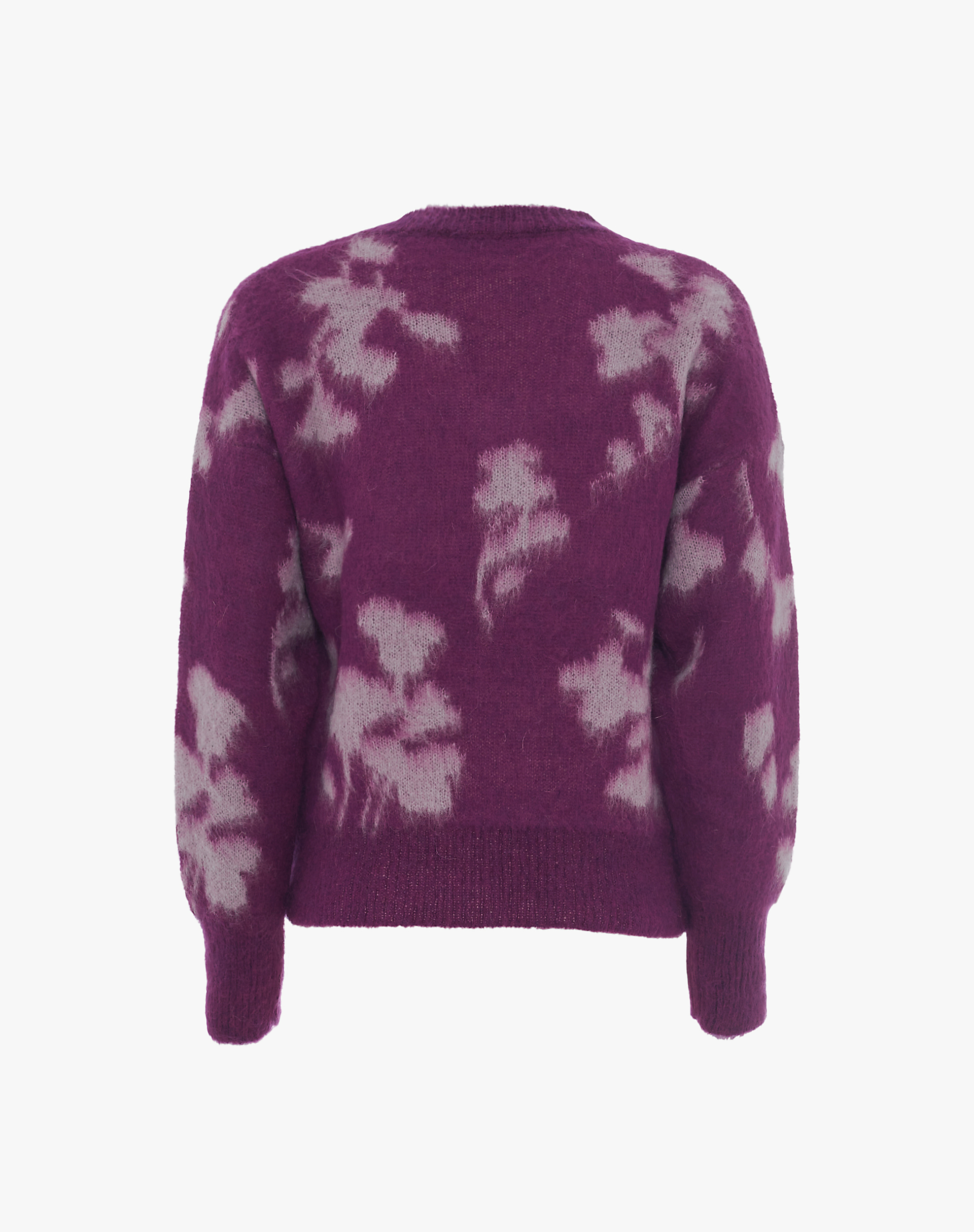 Jacquard Crop V-Neck Sweater - MG523 - Manila Grace | Official Website