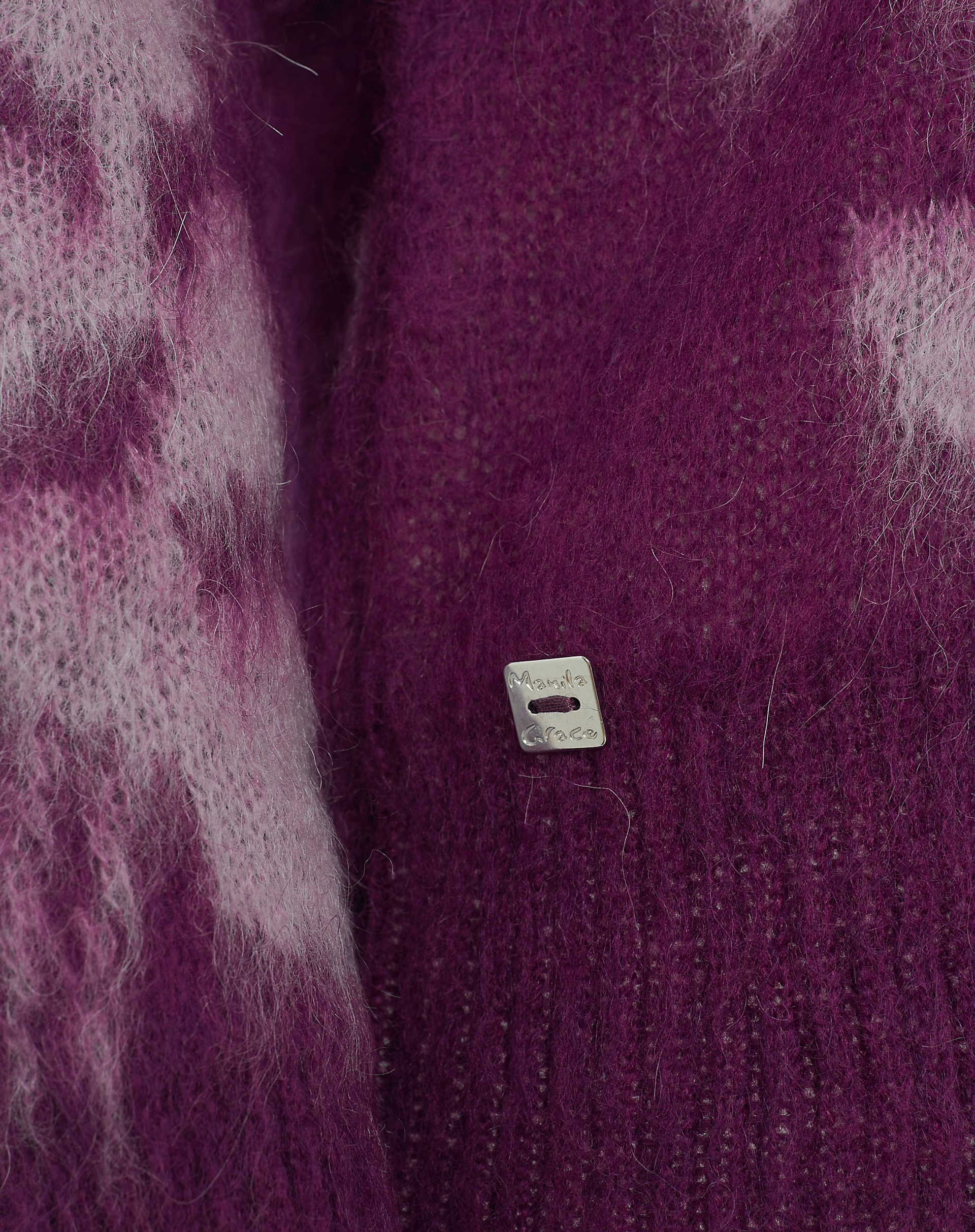 Jacquard Crop V-Neck Sweater - MG523 - Manila Grace | Official Website