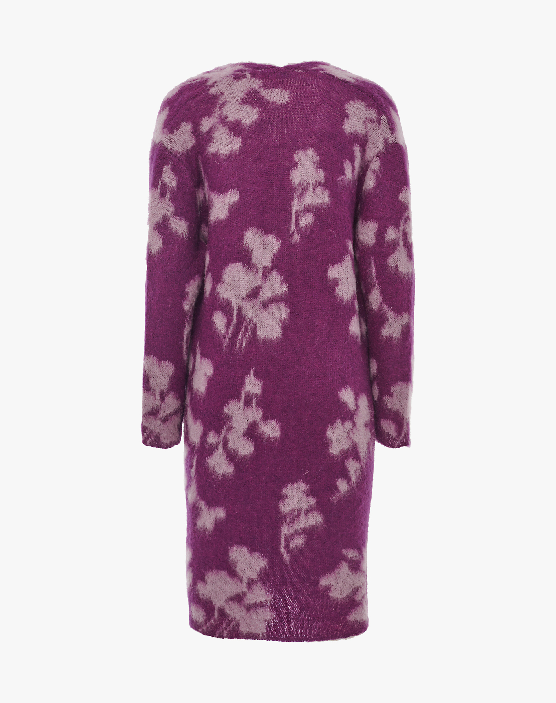 Long Jacquard Cardigan - KNITWEAR - Manila Grace | Official Website