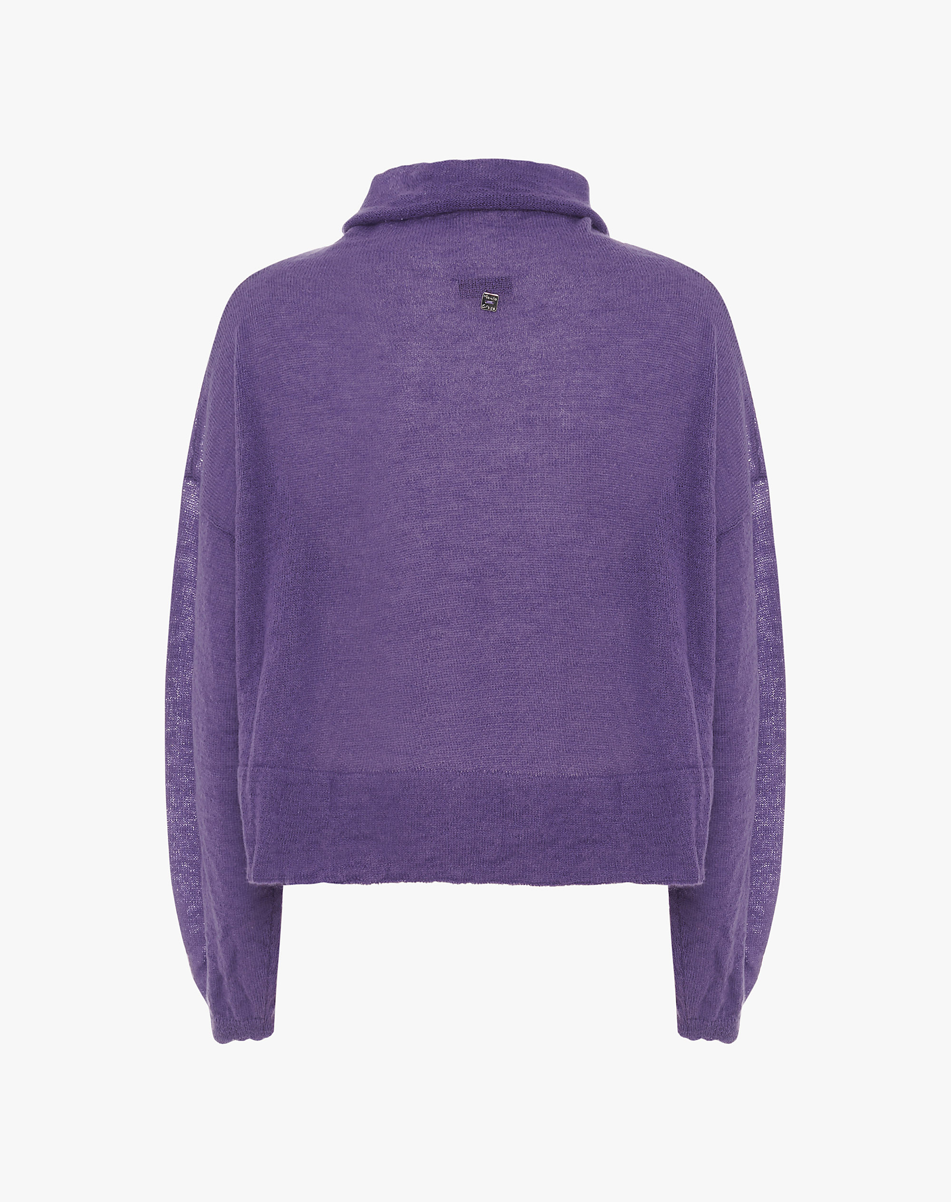 Cropped Sweater With Cowl Neck - MD842 - Manila Grace | Official Website
