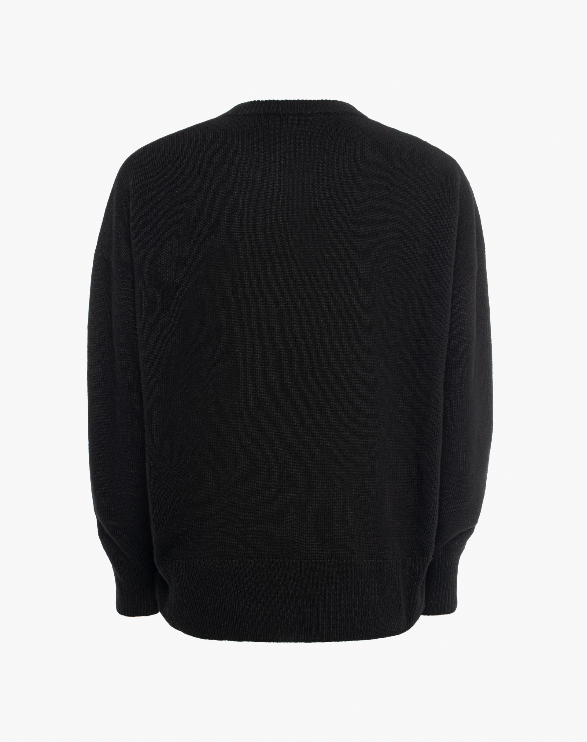 Cut Pattern Sweater - BLACK - Manila Grace | Official Website
