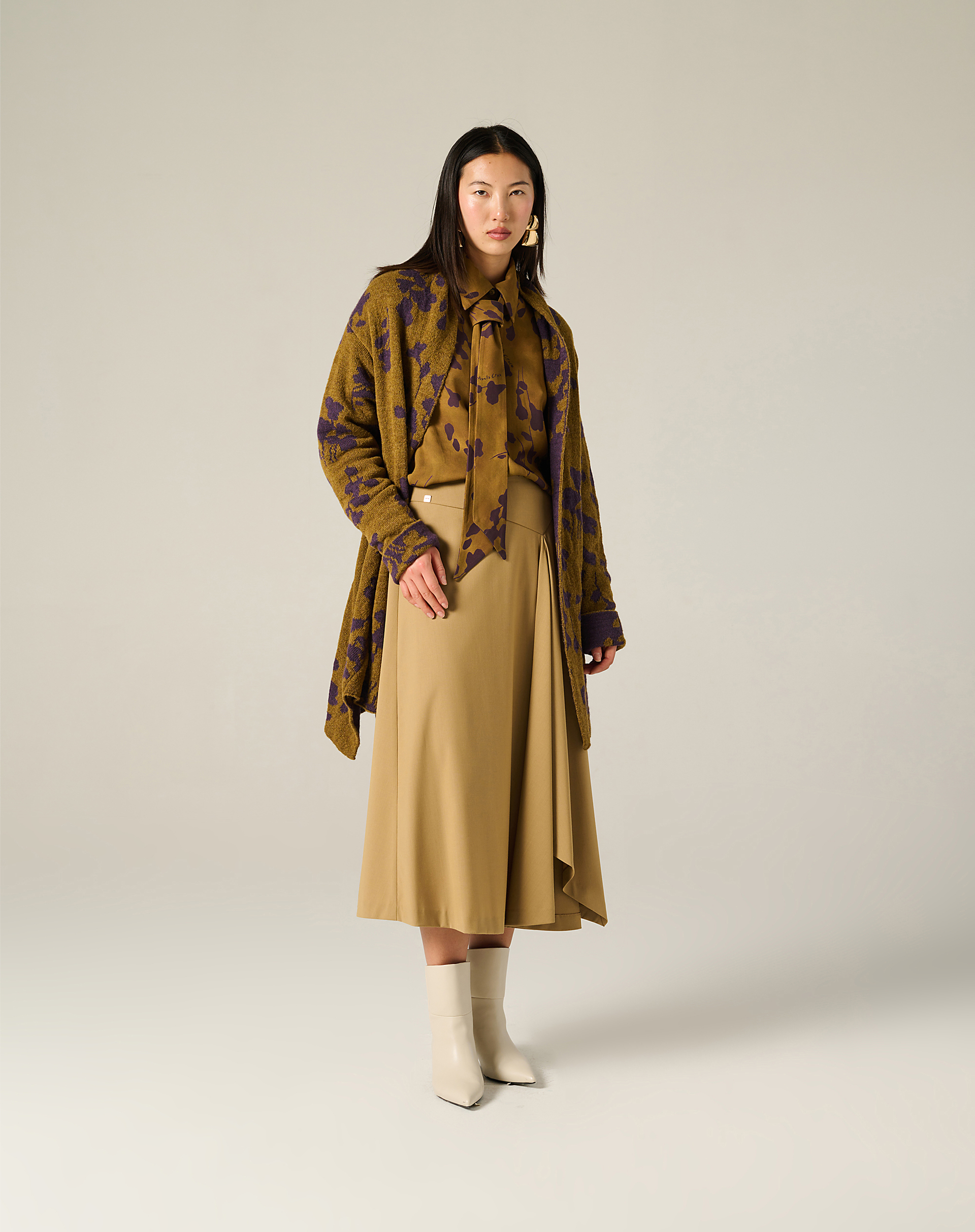 Maxi Jacquard Cardigan - MD643 - Manila Grace | Official Website