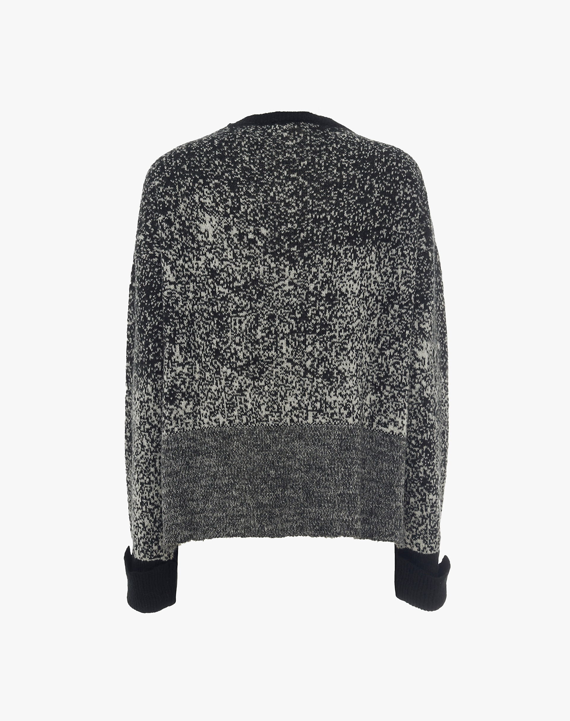 Crop Box Sweater - BLACK - Manila Grace | Official Website