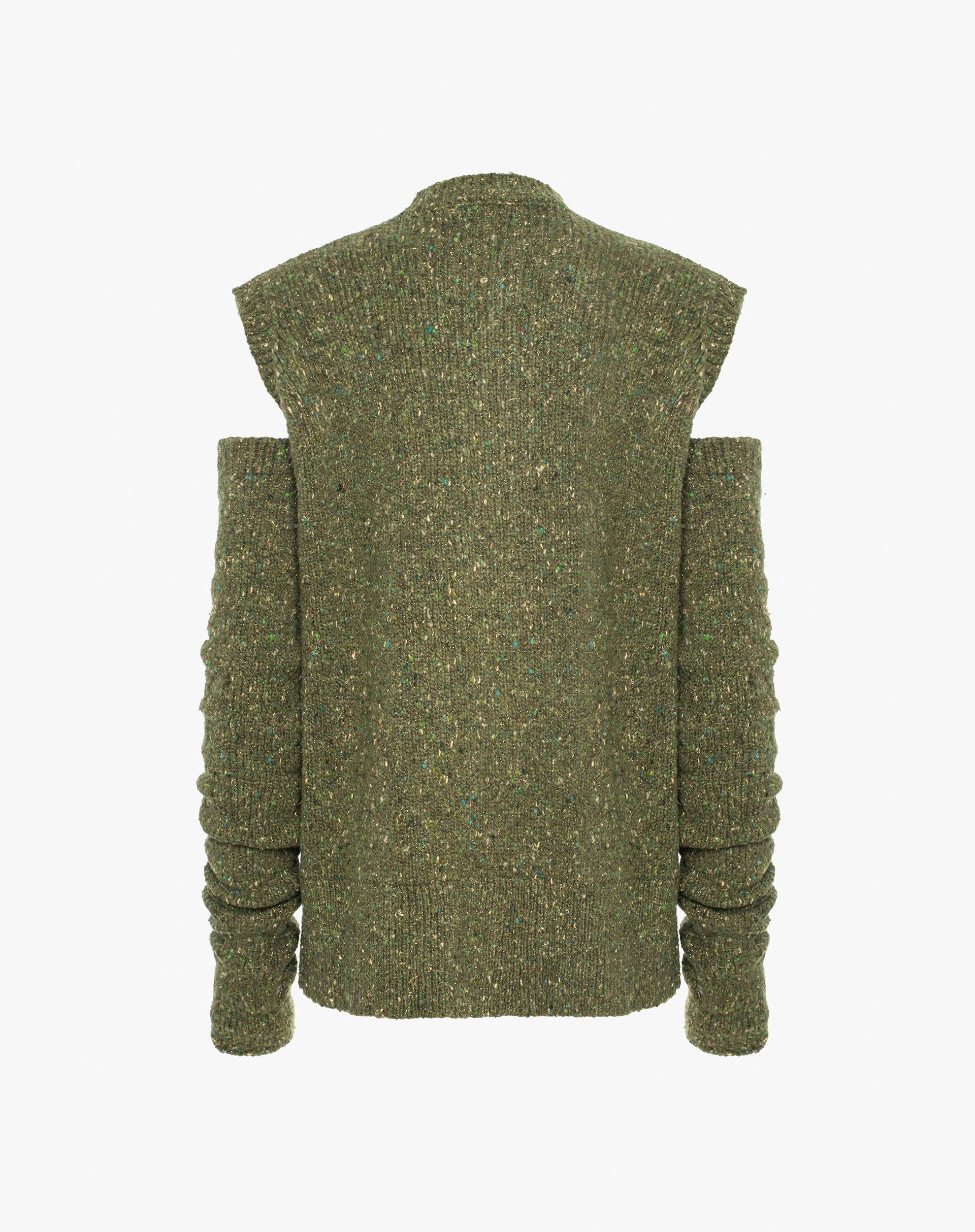 Vest With Sleeves - MILITARY GREEN - Manila Grace | Official Website
