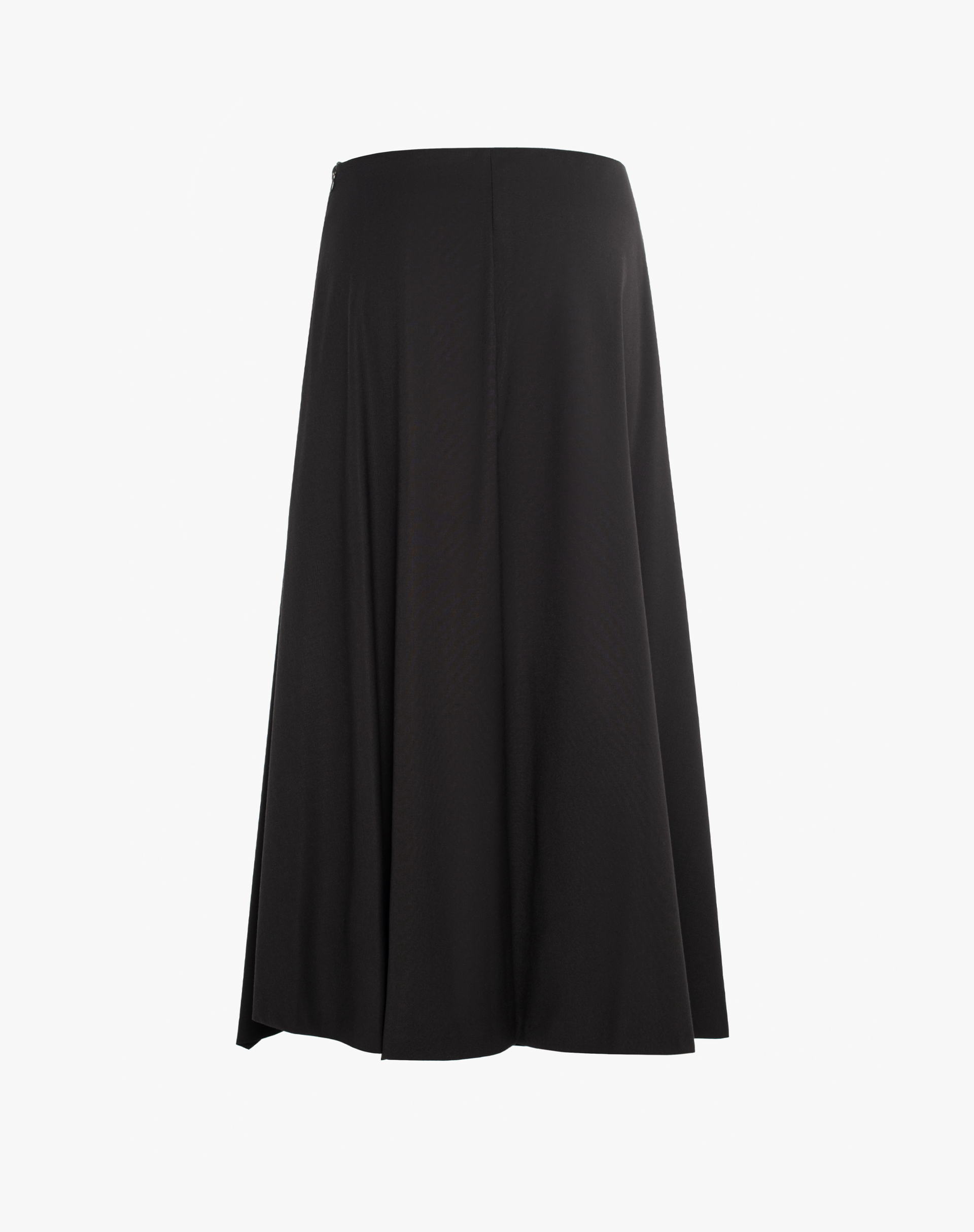 Asymmetrical Skirt In Cool Wool - JACKETS - Manila Grace | Official Website