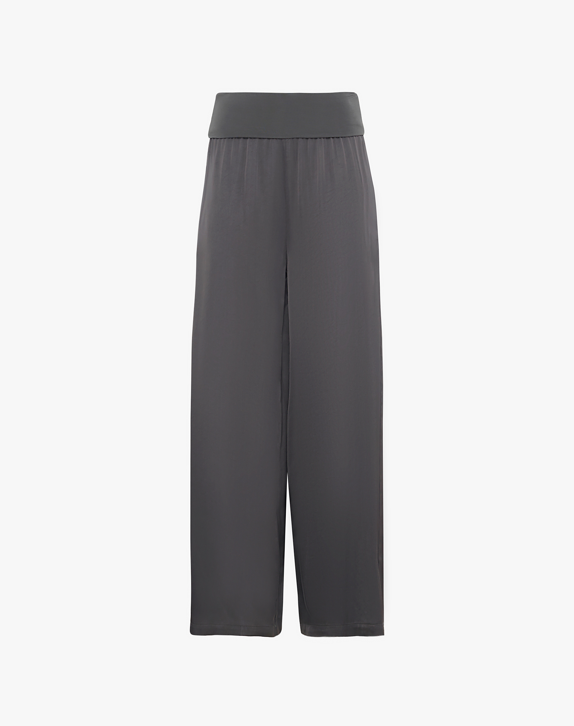 Palazzo Trousers In Flowing Fabric With Waistband - TROUSERS - Manila Grace | Official Website