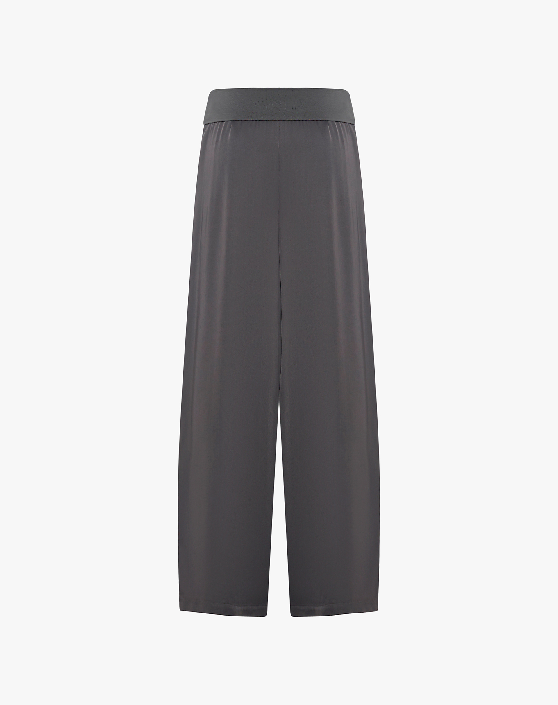 Palazzo Trousers In Flowing Fabric With Waistband - TROUSERS - Manila Grace | Official Website