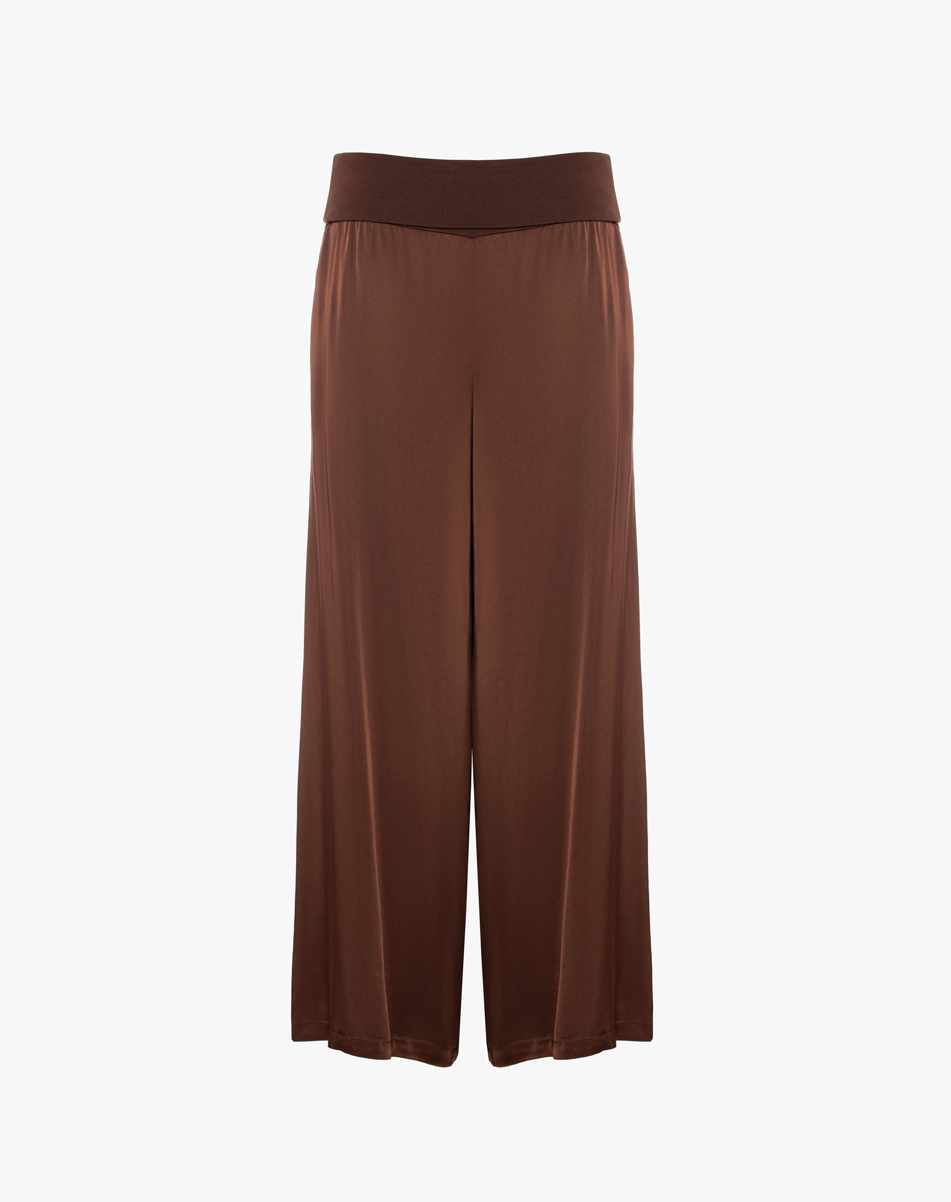 Pantaloni Palazzo In Tessuto Fluido Con Fascia In Vita - TROUSERS - Manila Grace