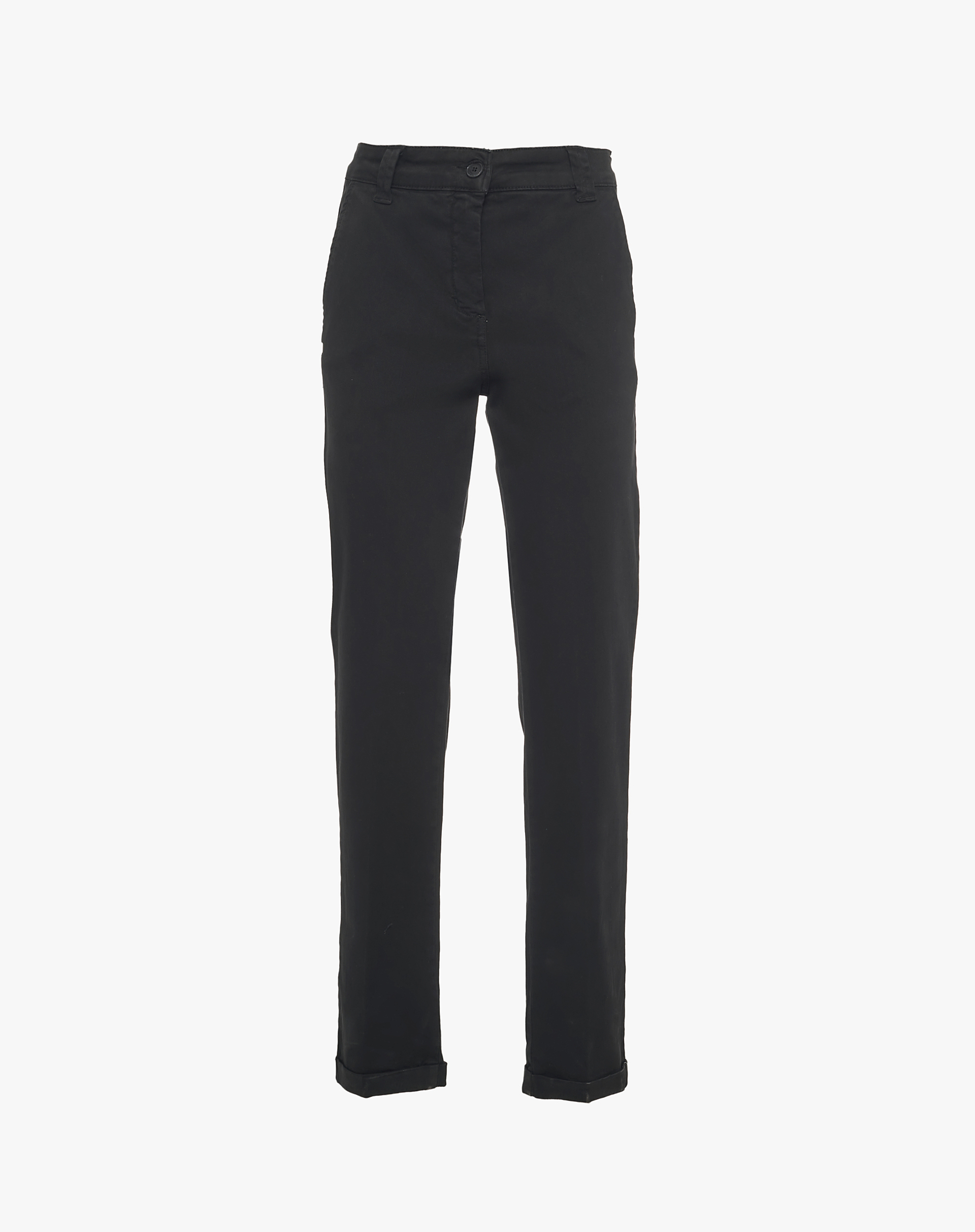 Regular Fit Trousers With Cuffs And Medium Waist - TROUSERS - Manila Grace | Official Website