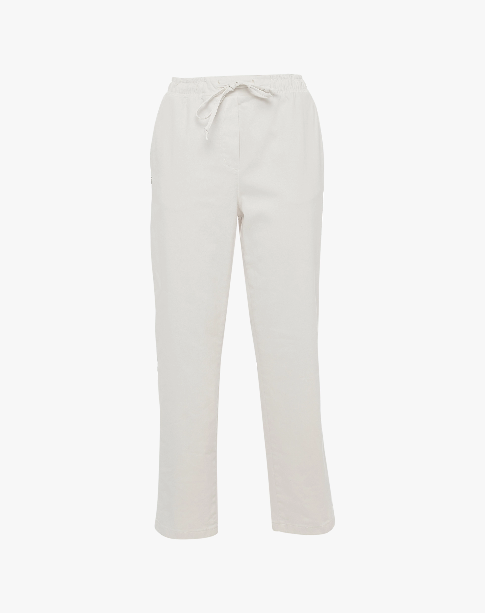 Cotton Trousers With Drawstring - TROUSERS - Manila Grace | Official Website