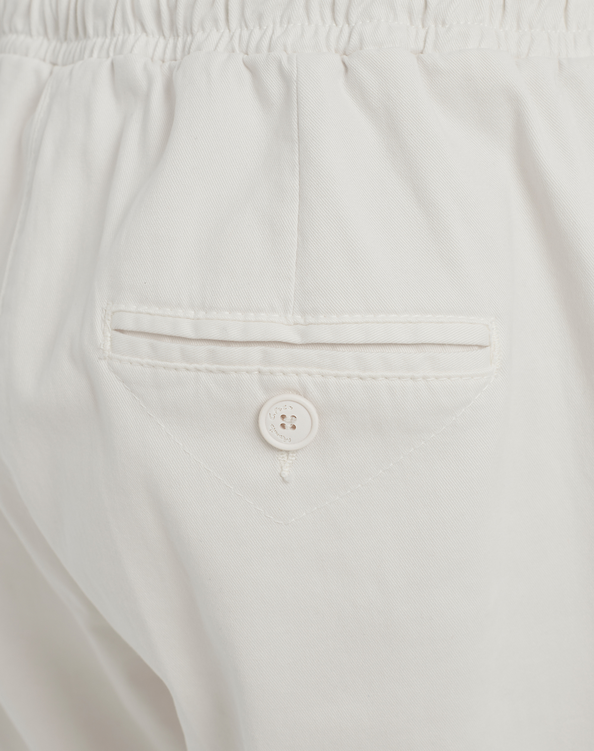 Cotton Trousers With Drawstring - OFF WHITE - Manila Grace | Official Website