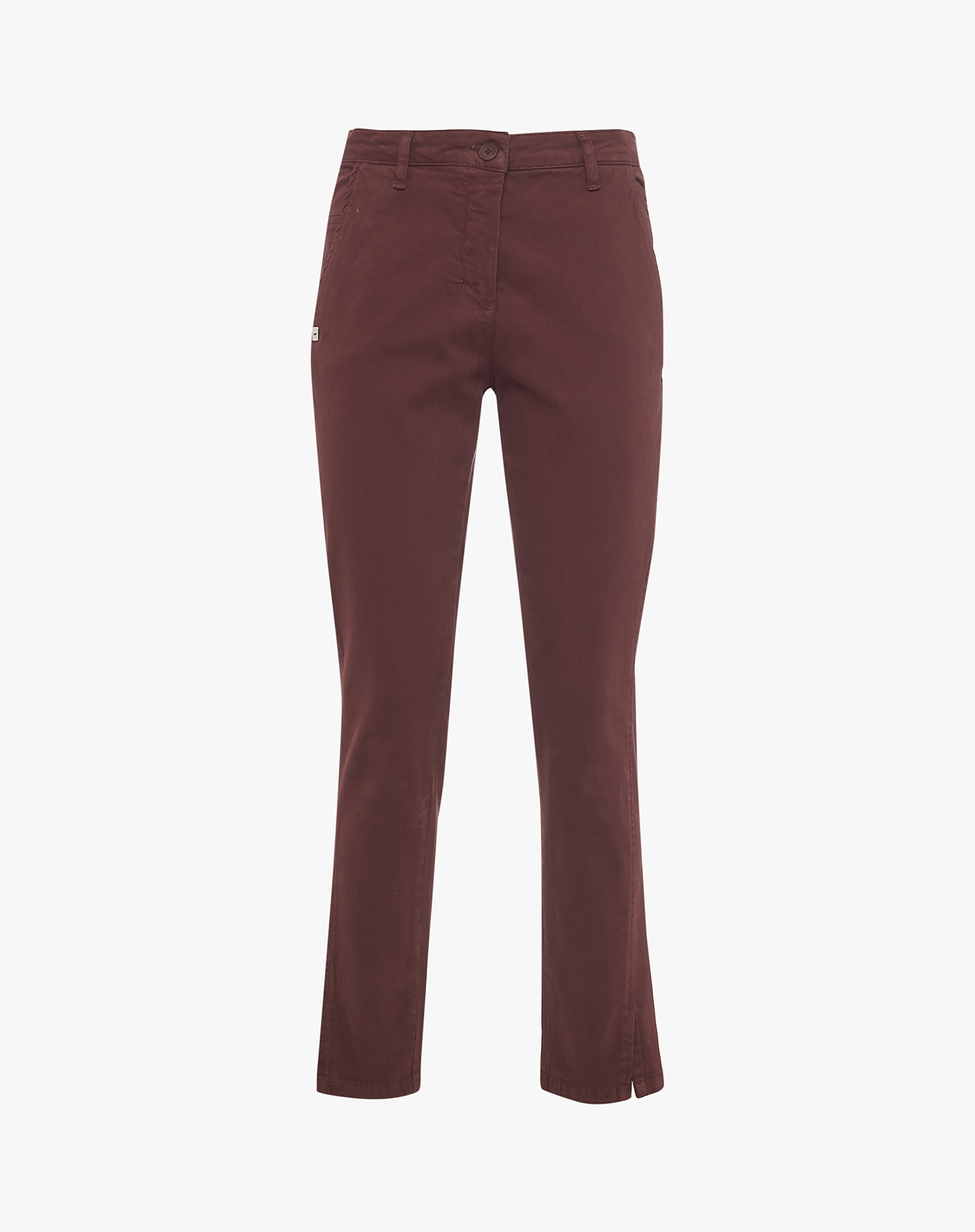 Slim-Fit Stretch Cotton Trousers - TROUSERS - Manila Grace | Official Website