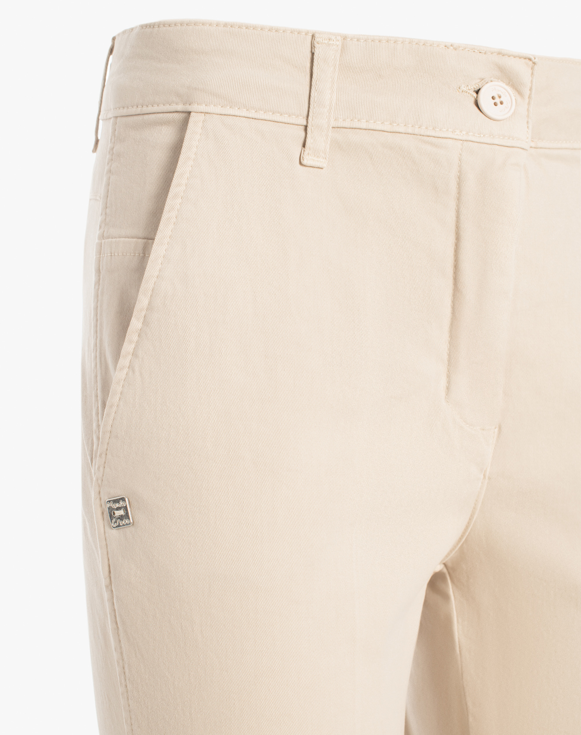 Slim-Fit Stretch Cotton Trousers - MA649 - Manila Grace | Official Website