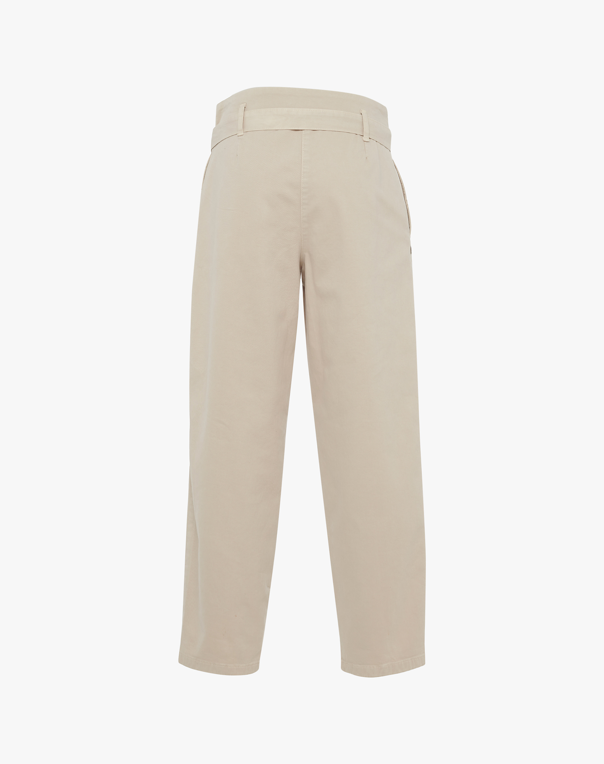Carrot Trousers With Knotted Belt - TROUSERS - Manila Grace | Official Website