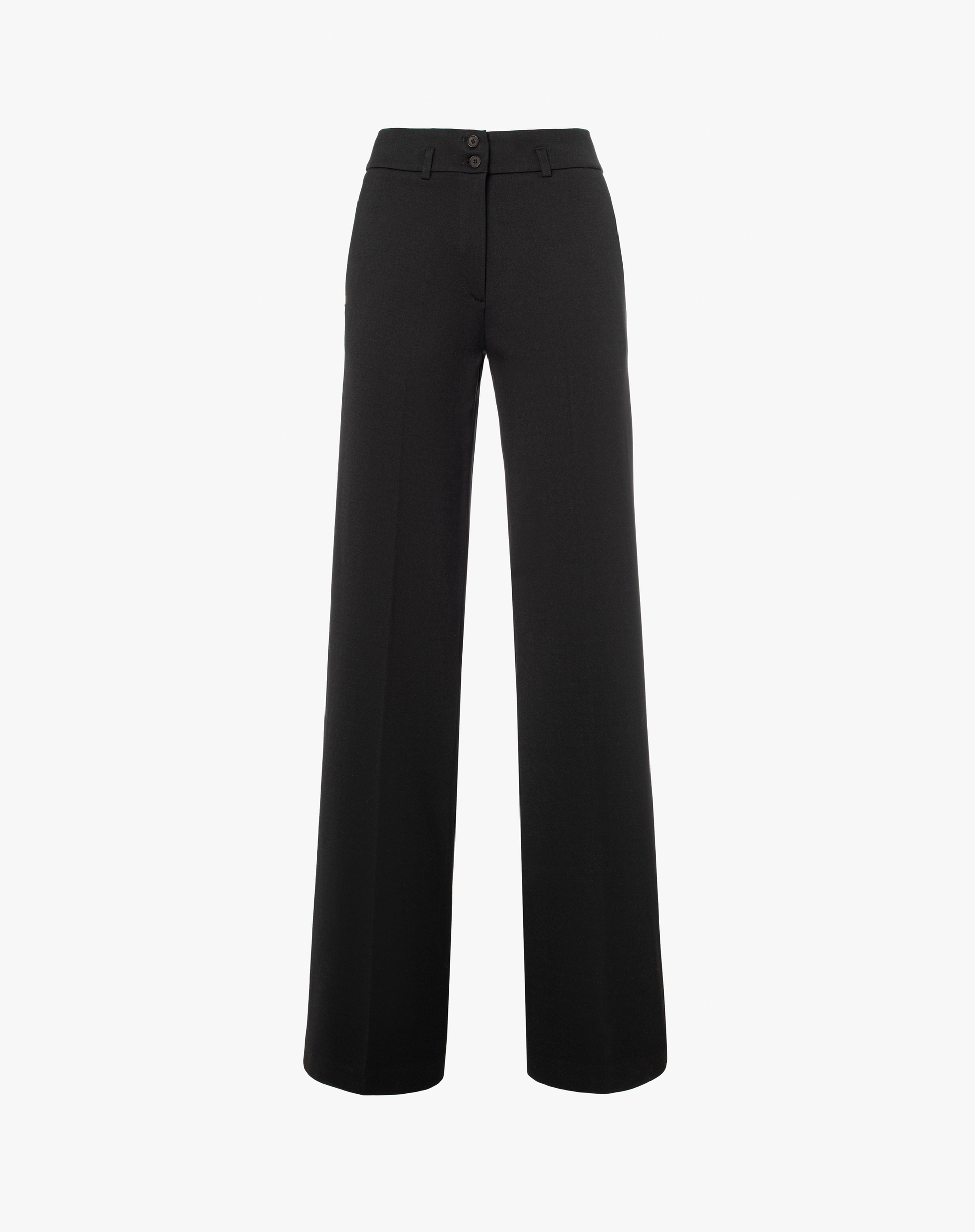 Palazzo Trousers With Mg Belt - BLACK - Manila Grace | Official Website
